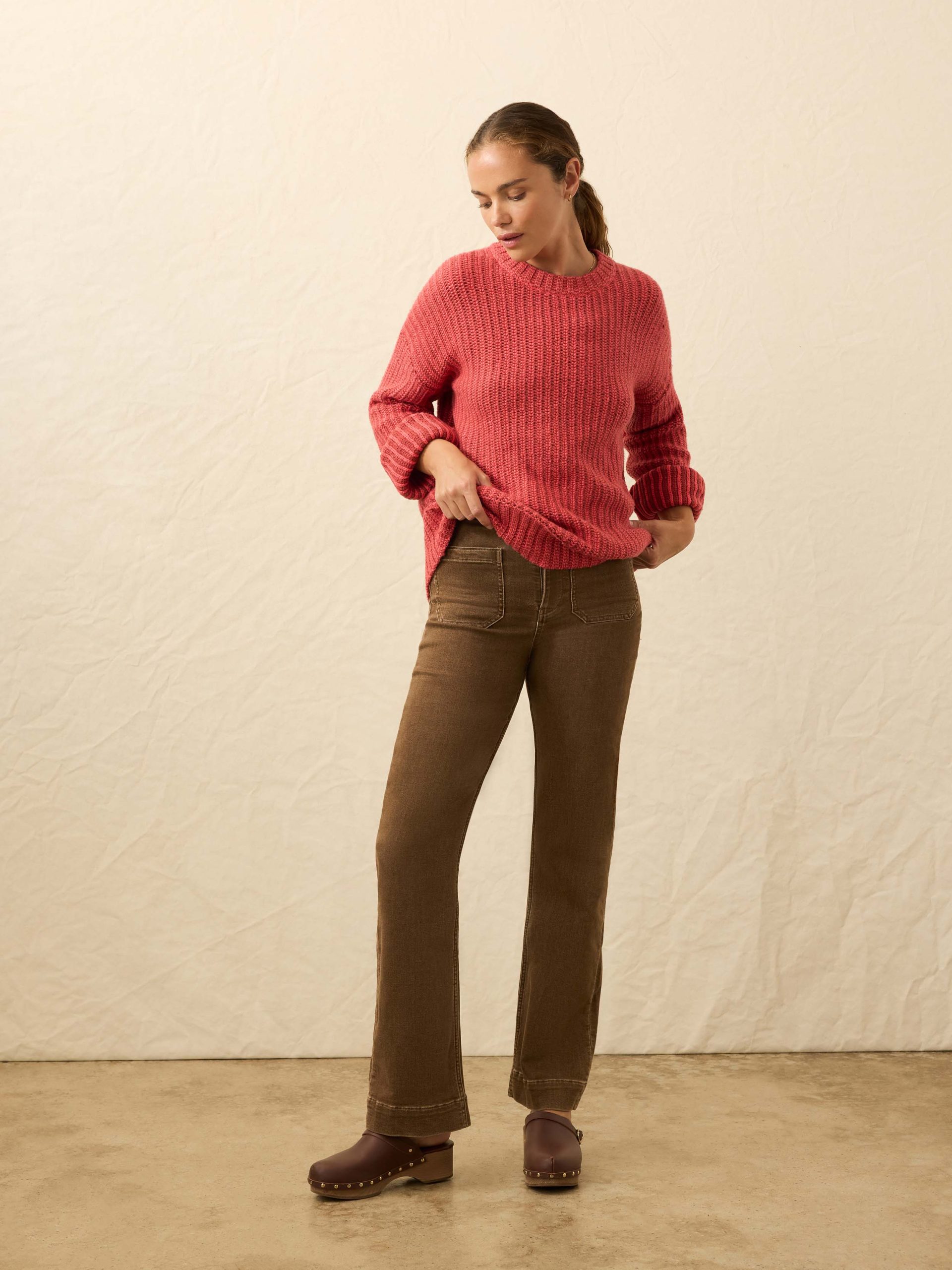 Heirloom Cotton Relaxed Crewneck - Dubarry Stripe - Image 3