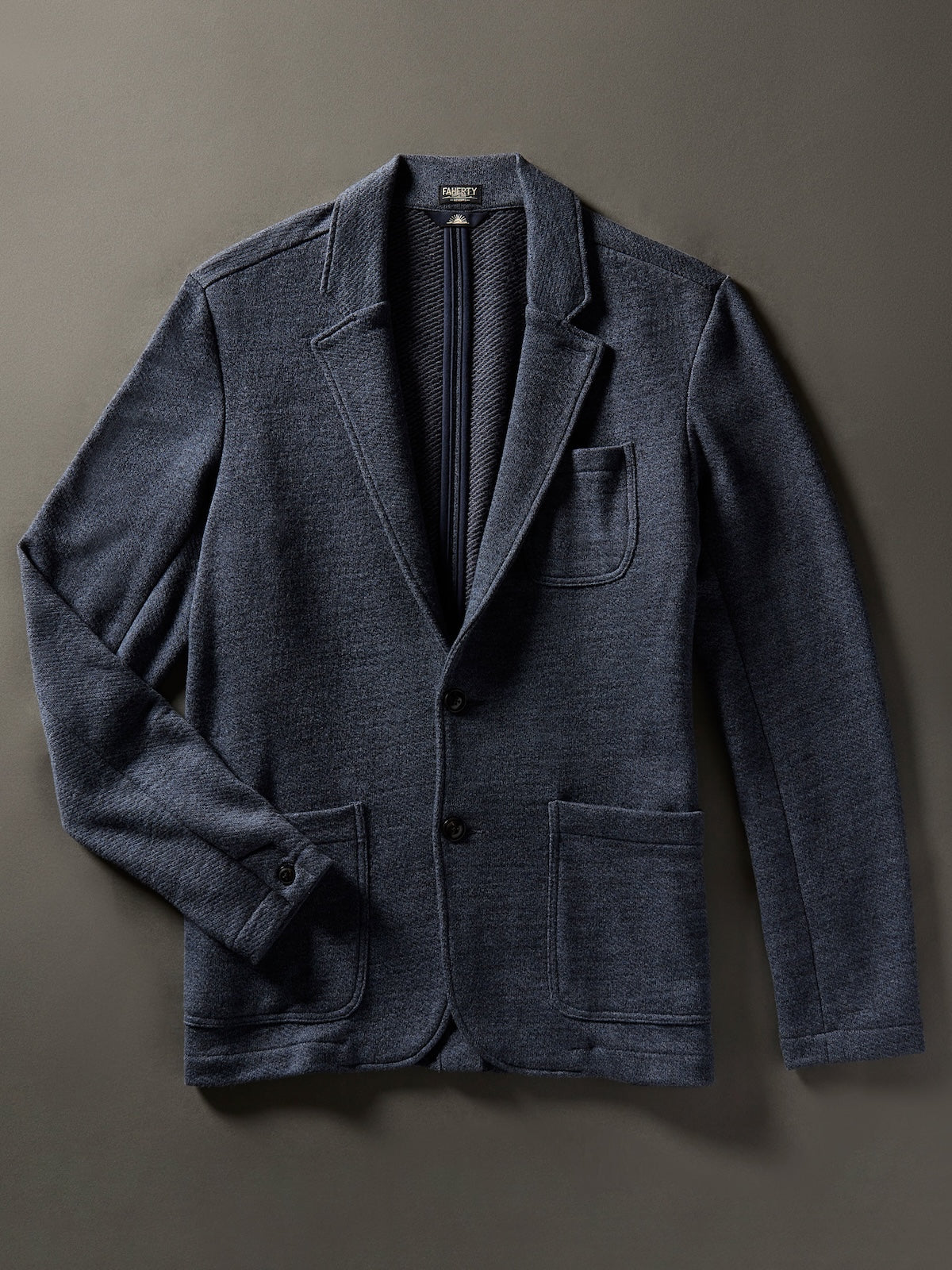 Inlet Knit Blazer (Short) - Deep Navy Melange - Image 6