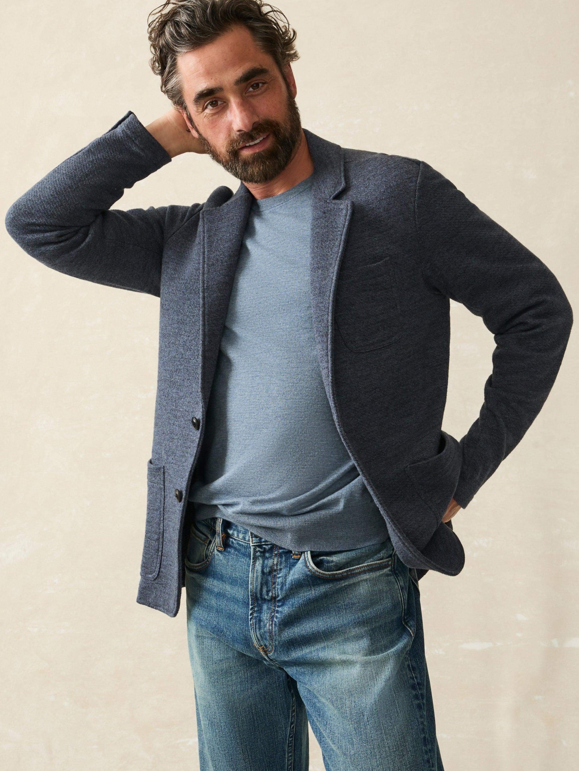 Inlet Knit Blazer (Short) - Deep Navy Melange - Image 5