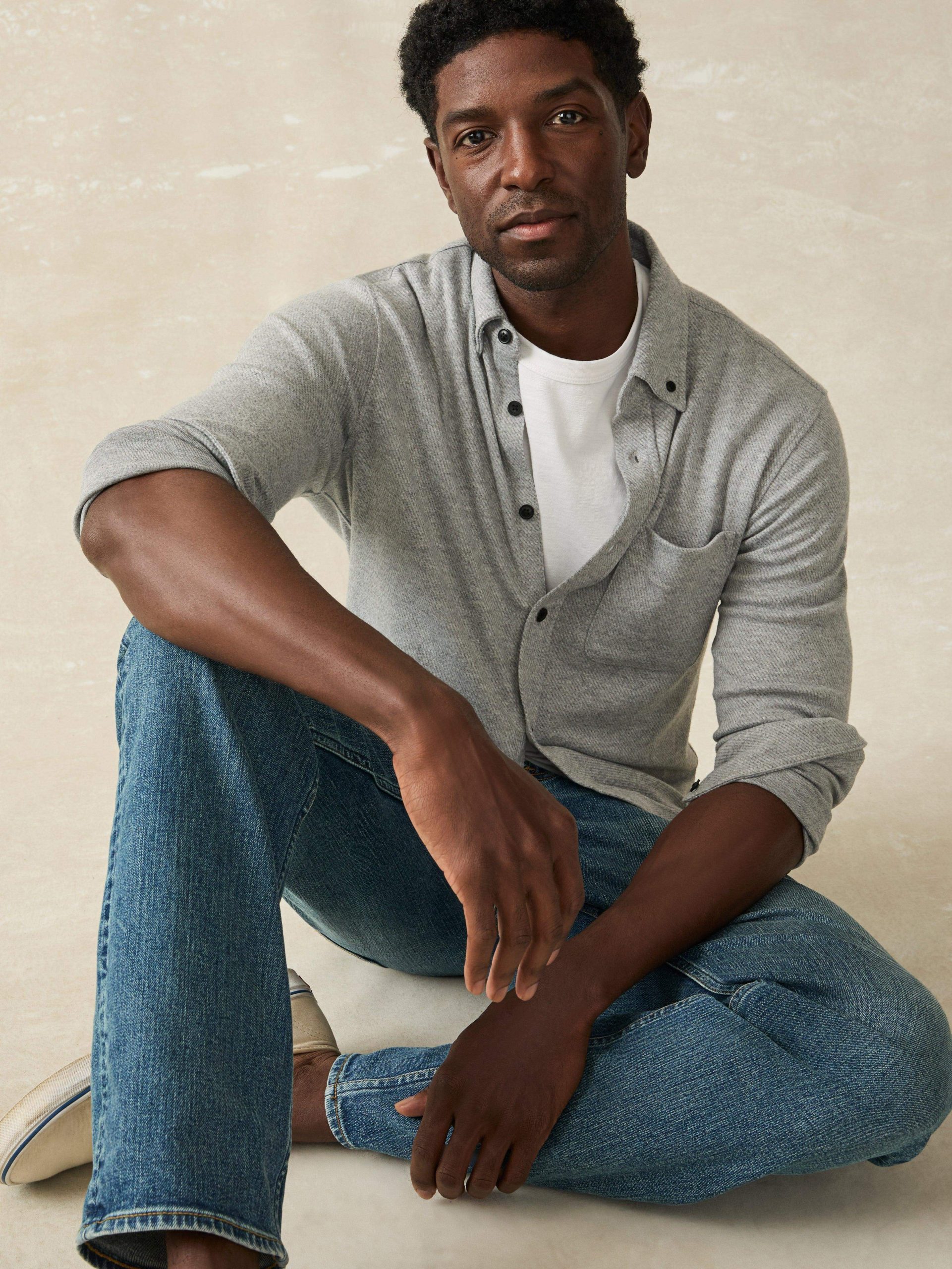 Legend? Sweater Shirt (Single Pocket) - Fossil Grey Twill - Image 4