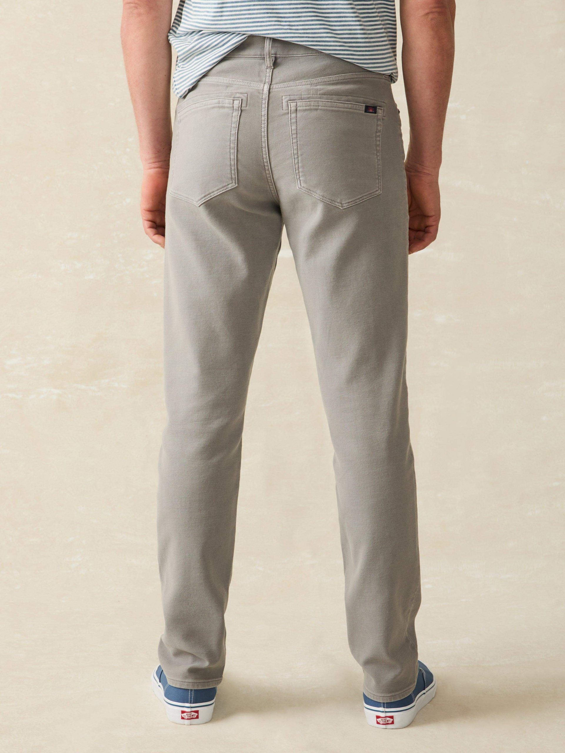 Stretch Terry 5-Pocket Athletic Fit Pant - Iron - Image 5