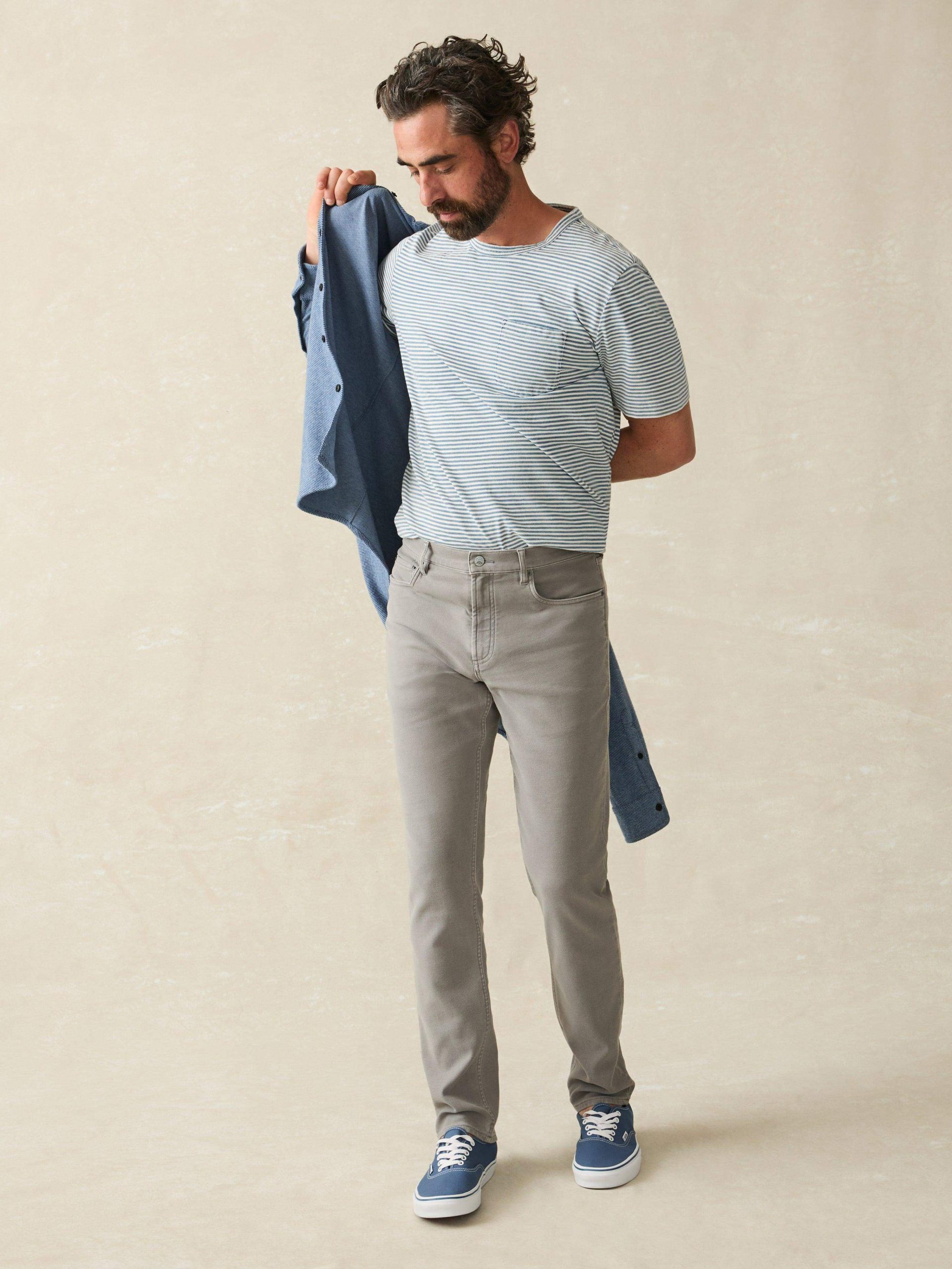 Stretch Terry 5-Pocket Athletic Fit Pant - Iron - Image 4