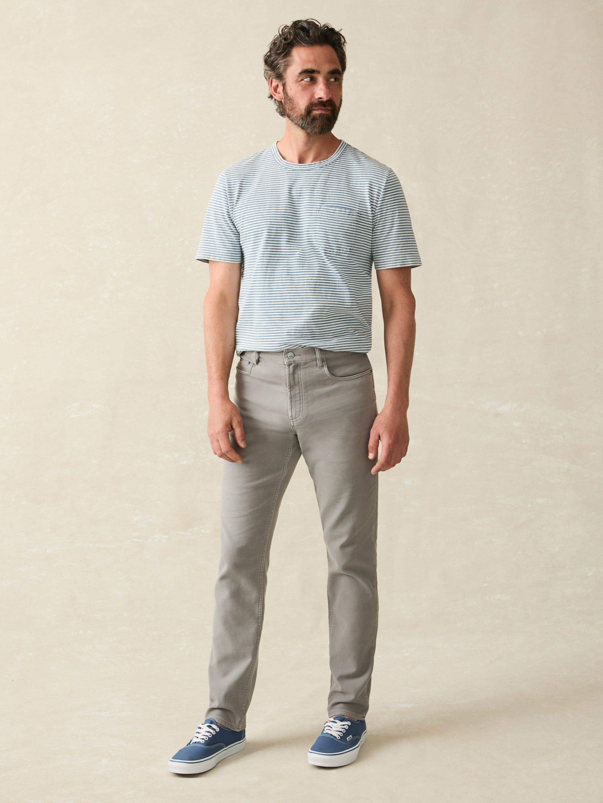 Stretch Terry 5-Pocket Athletic Fit Pant - Iron - Image 3