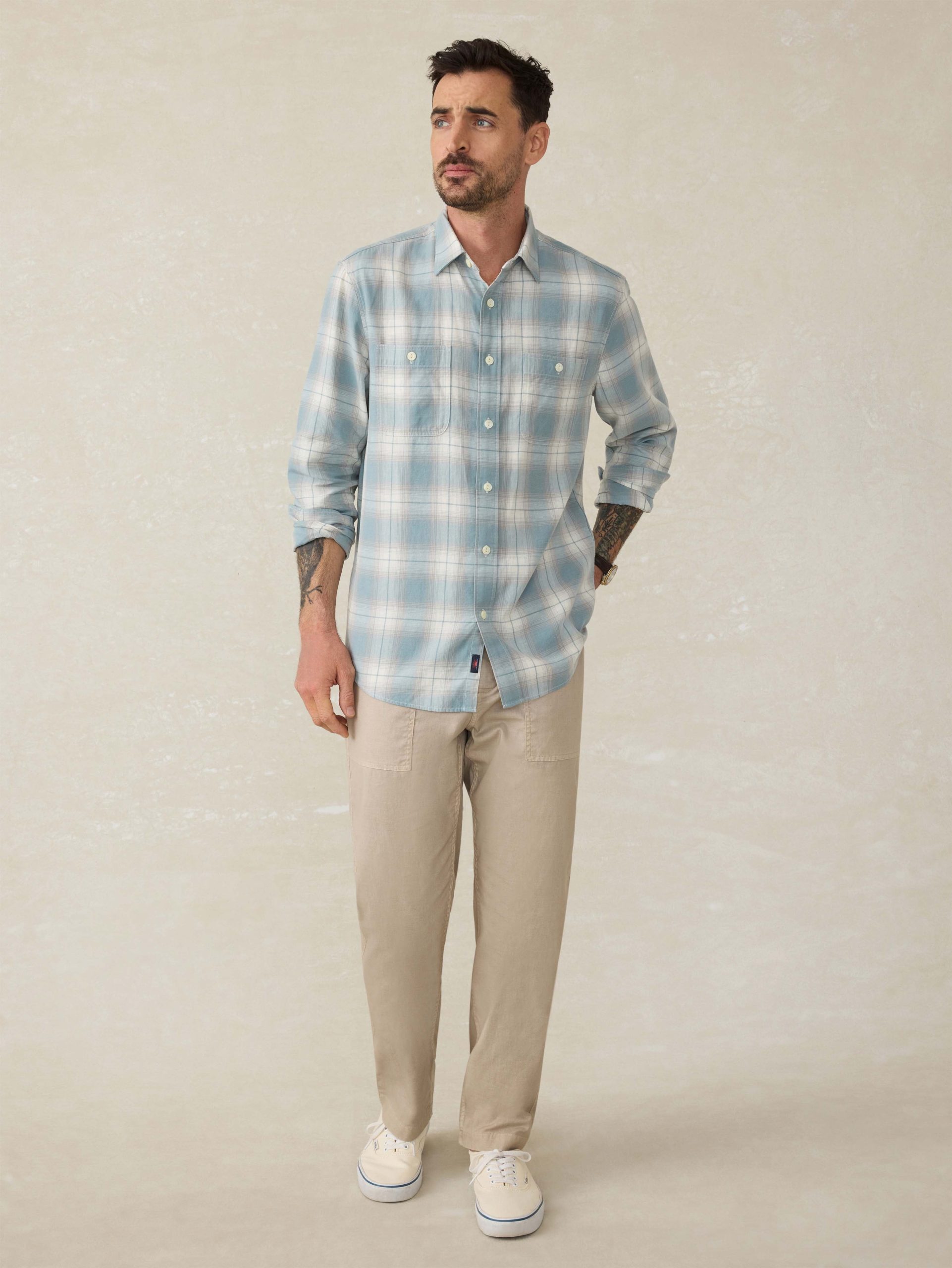Tried & True Chambray Workshirt - Emerald Coast Plaid - Image 5