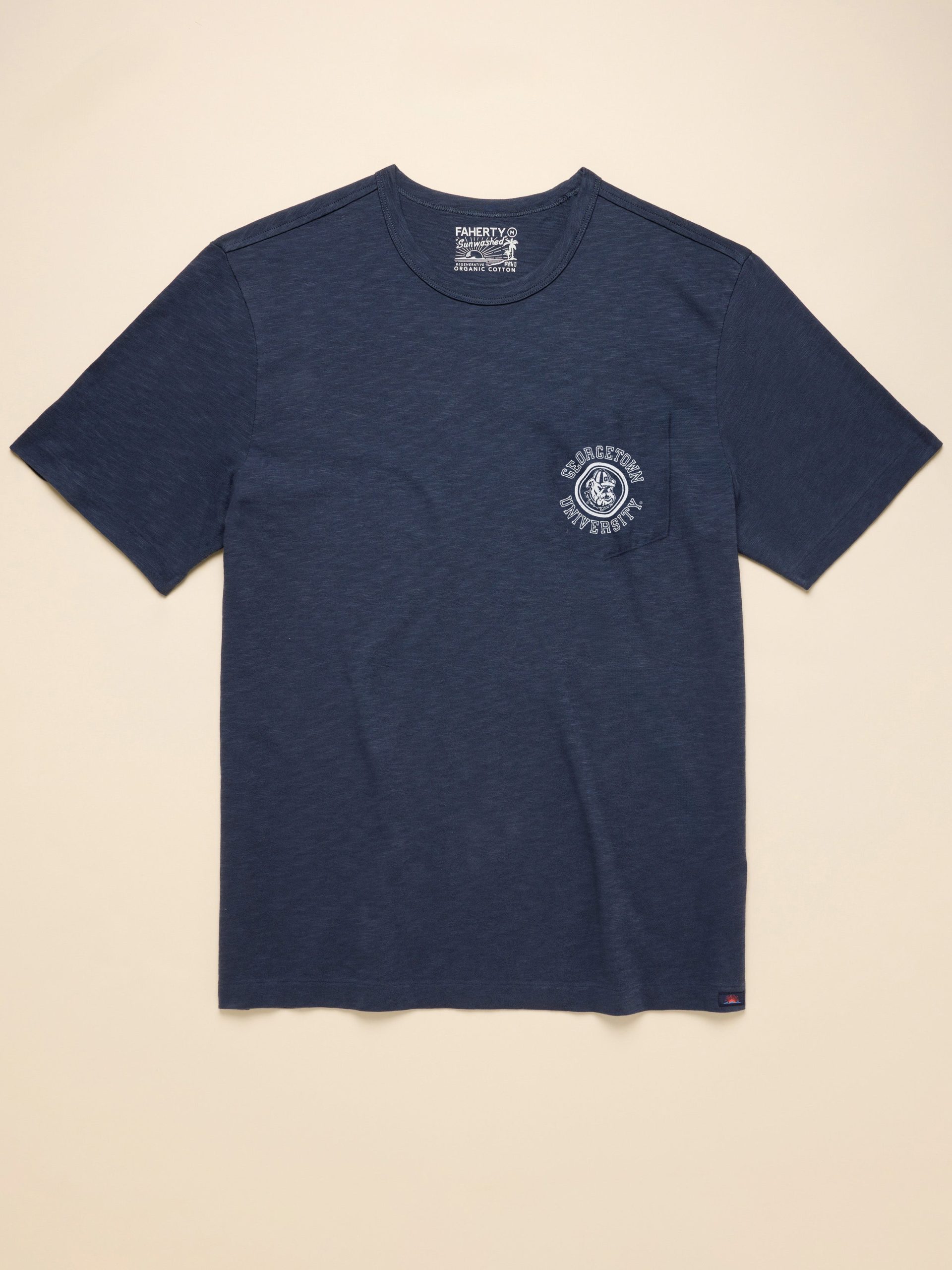 Georgetown Sunwashed Pocket Tee - Dune Navy - Image 3