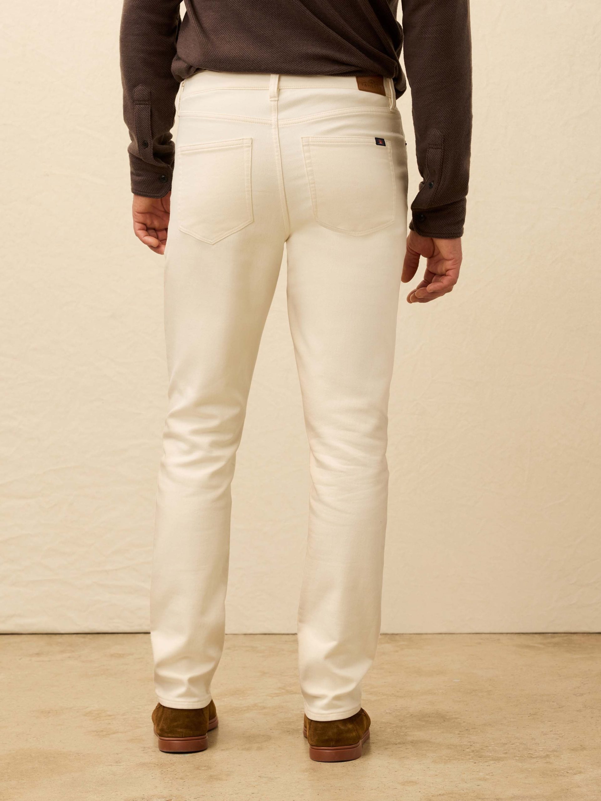 Stretch Terry 5-Pocket Pant - Egret - Image 5