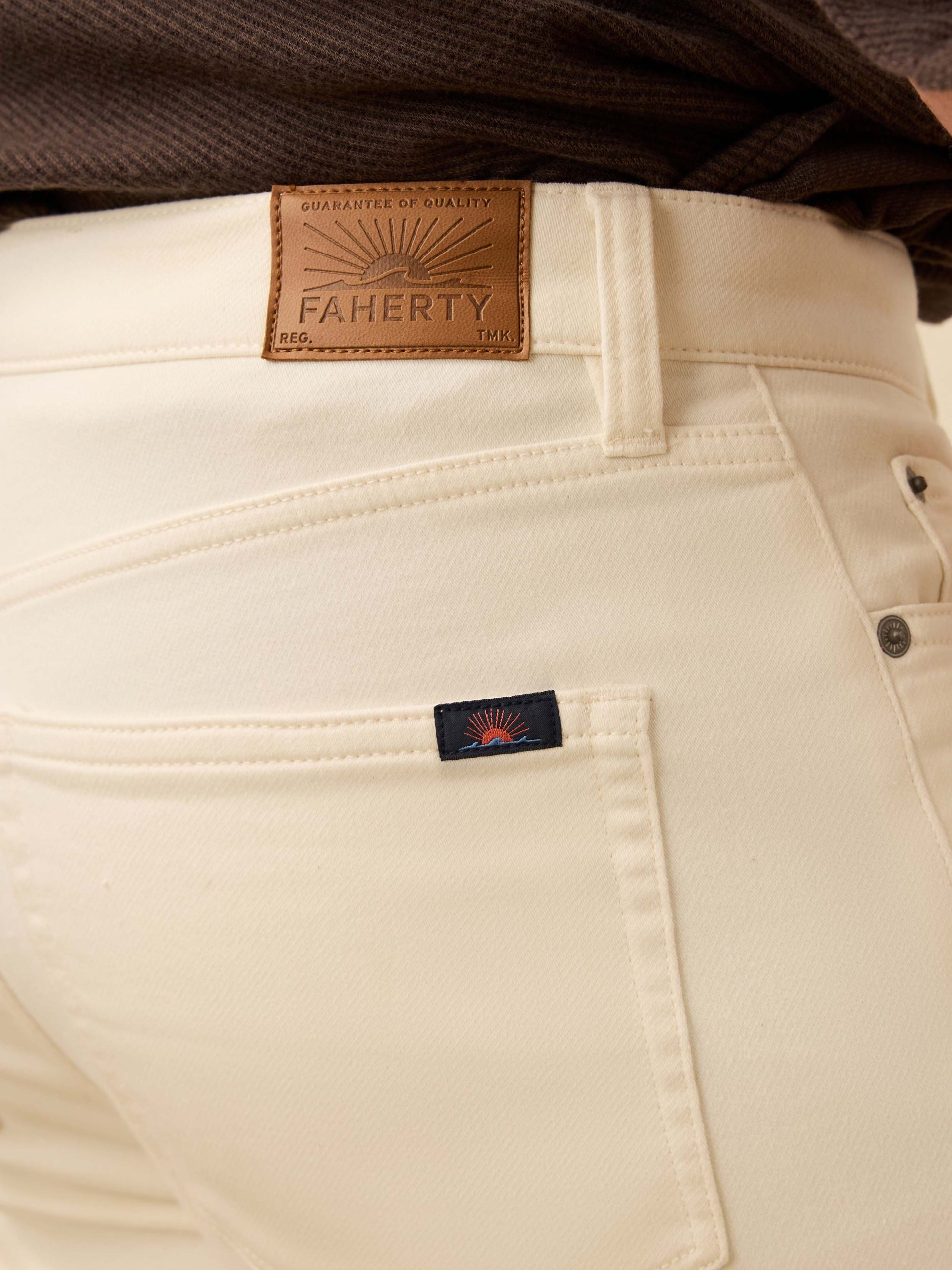 Stretch Terry 5-Pocket Pant - Egret - Image 3