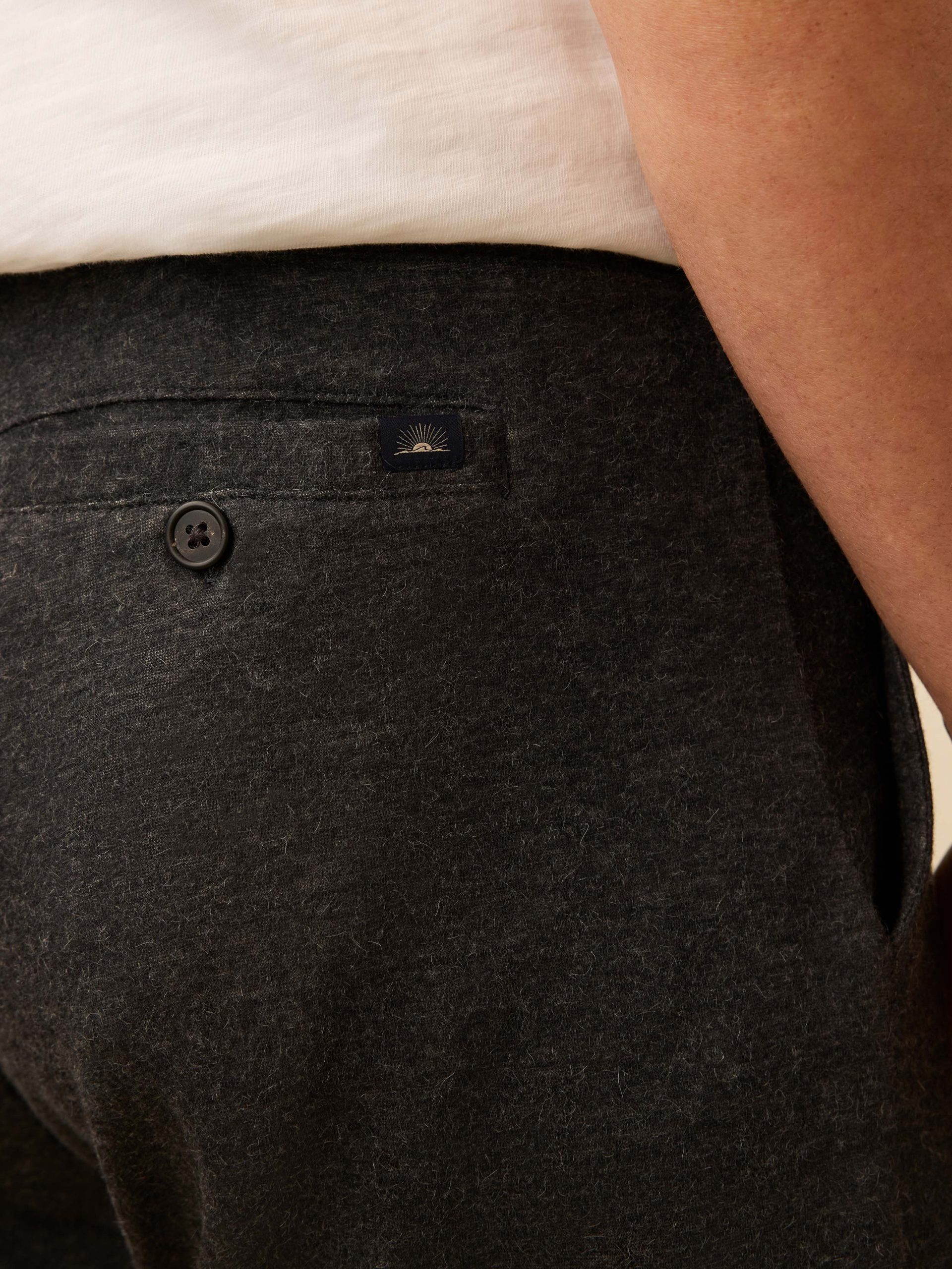 Aspen Lounge Cashmere Sweatpant - Coal Smoke Melange - Image 5