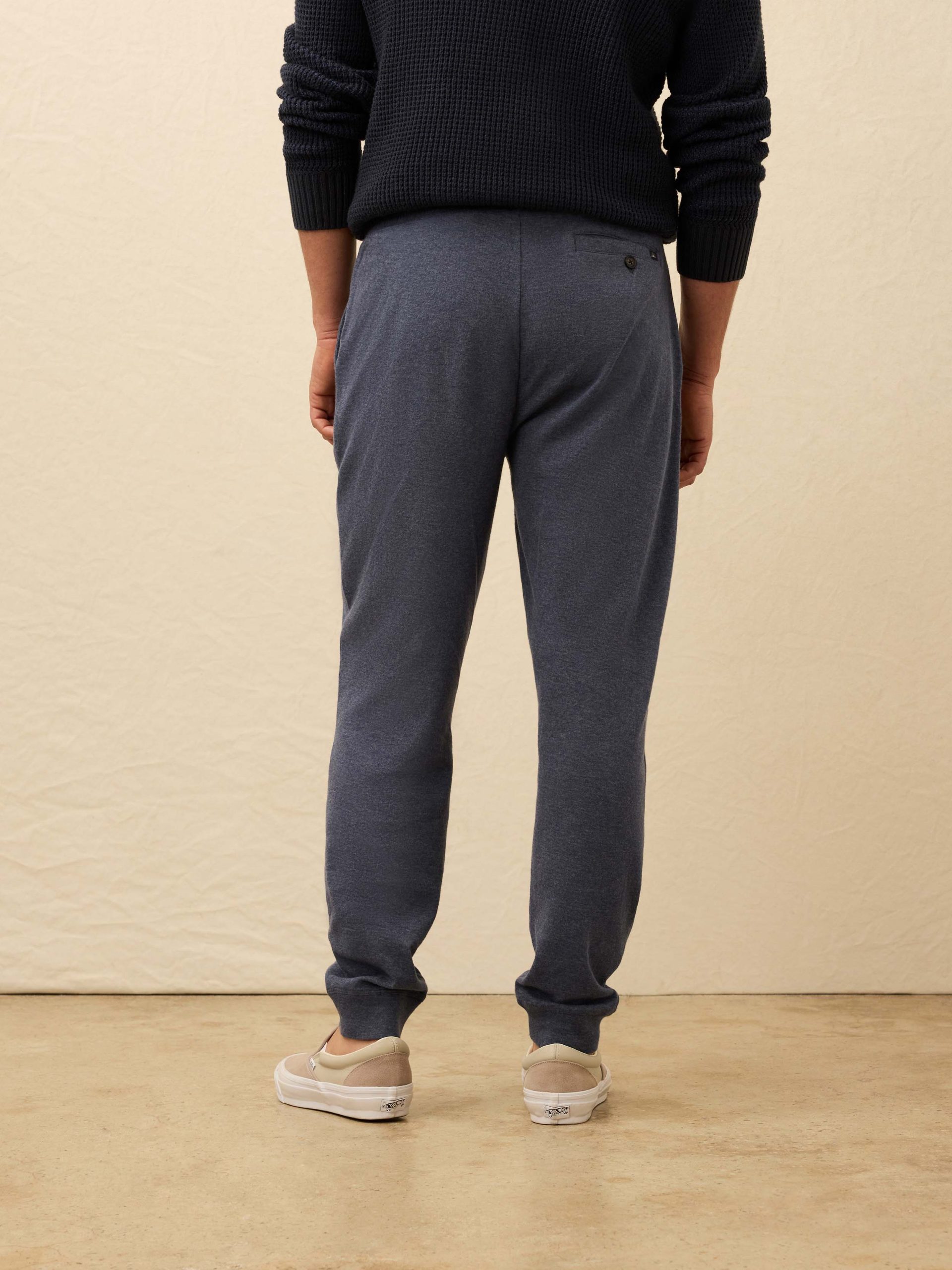 Aspen Lounge Cashmere Sweatpant - Night Ocean Melange - Image 4