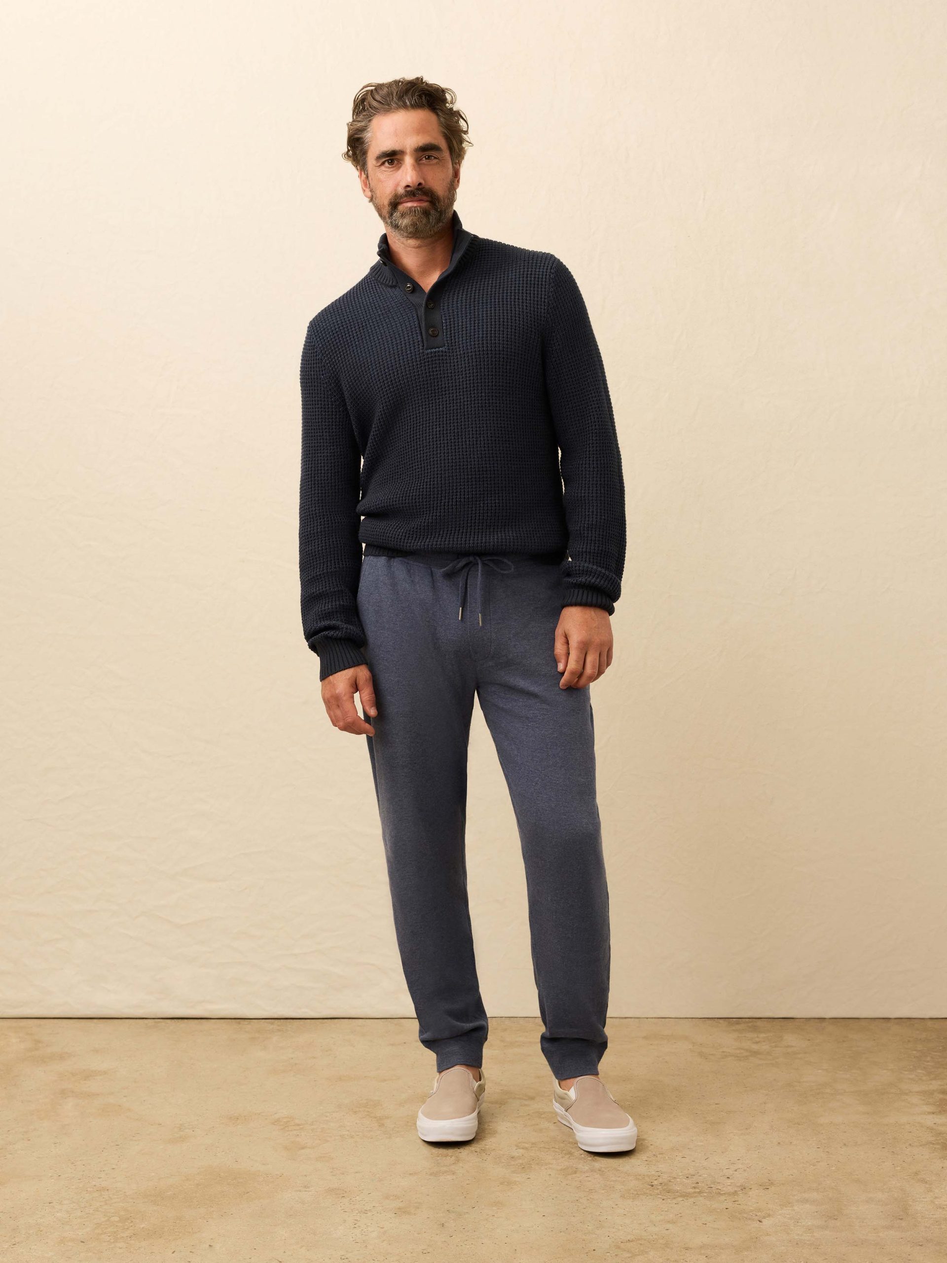Aspen Lounge Cashmere Sweatpant - Night Ocean Melange - Image 5