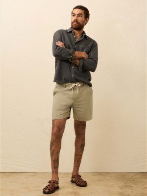 Movement? Linen Drawstring Short - Sage Cliff