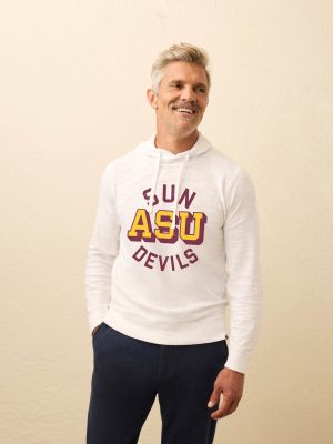 Arizona State University Sunwashed Slub Hoodie - White