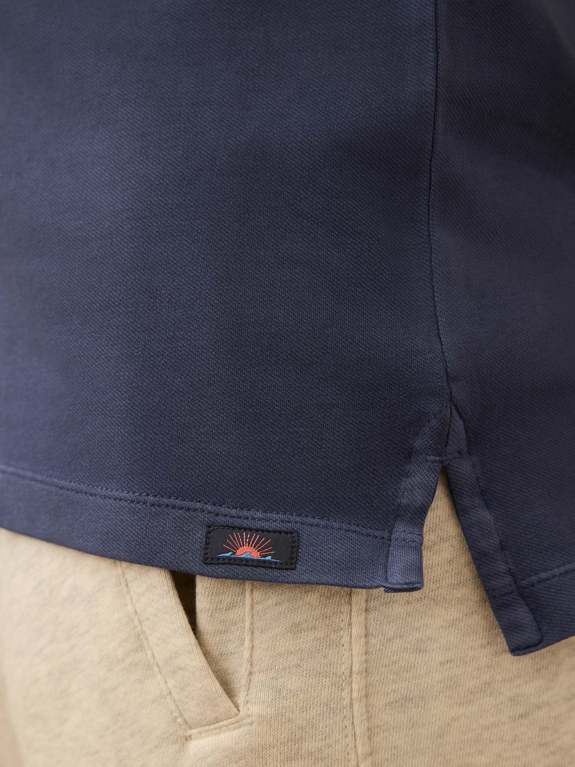 Long-Sleeve Field Knit Polo - Blue Nights - Image 5