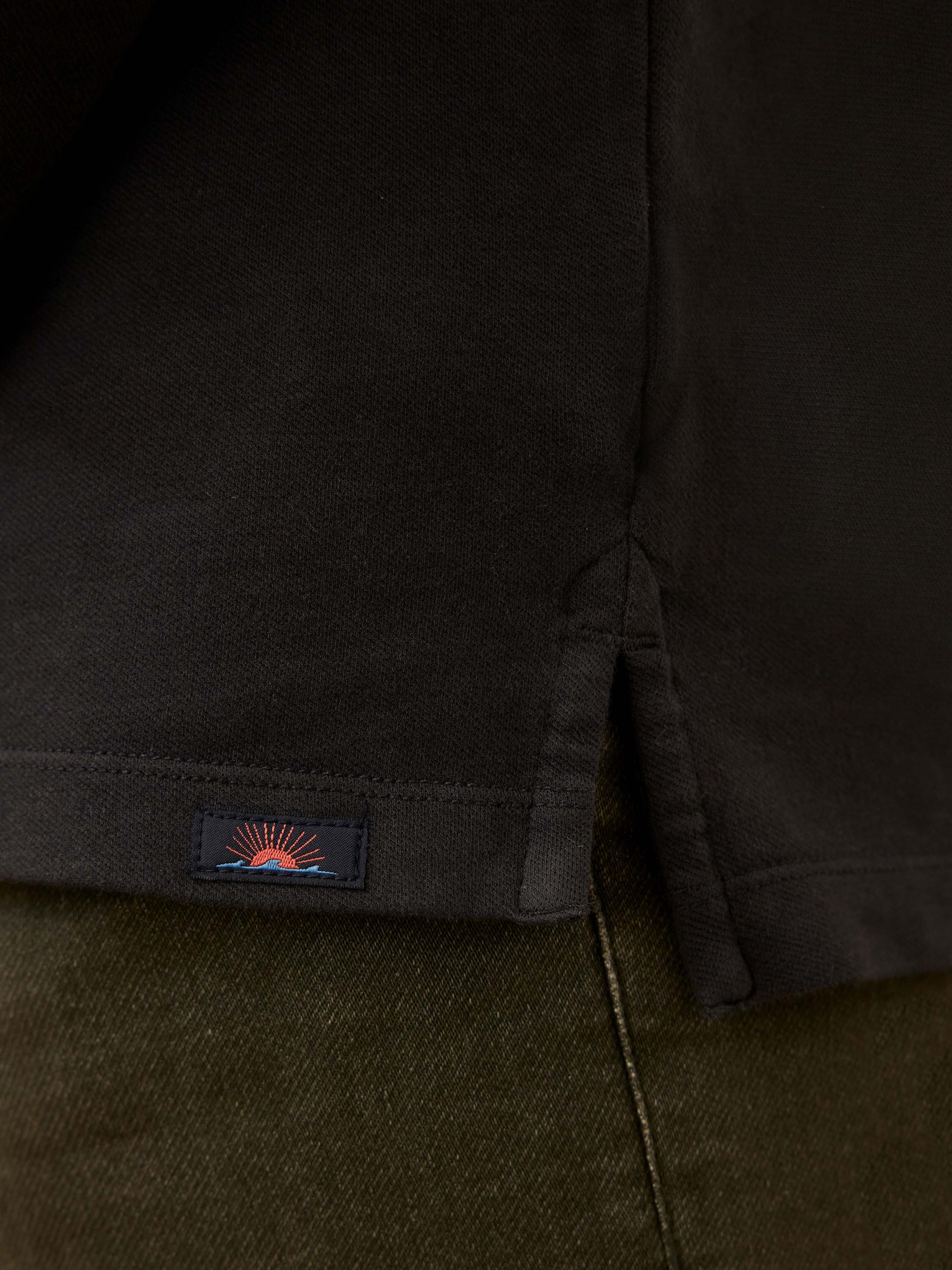 Long-Sleeve Field Knit Polo - Washed Charcoal - Image 4
