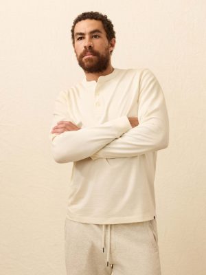 Long-Sleeve Waffle Henley - Snow