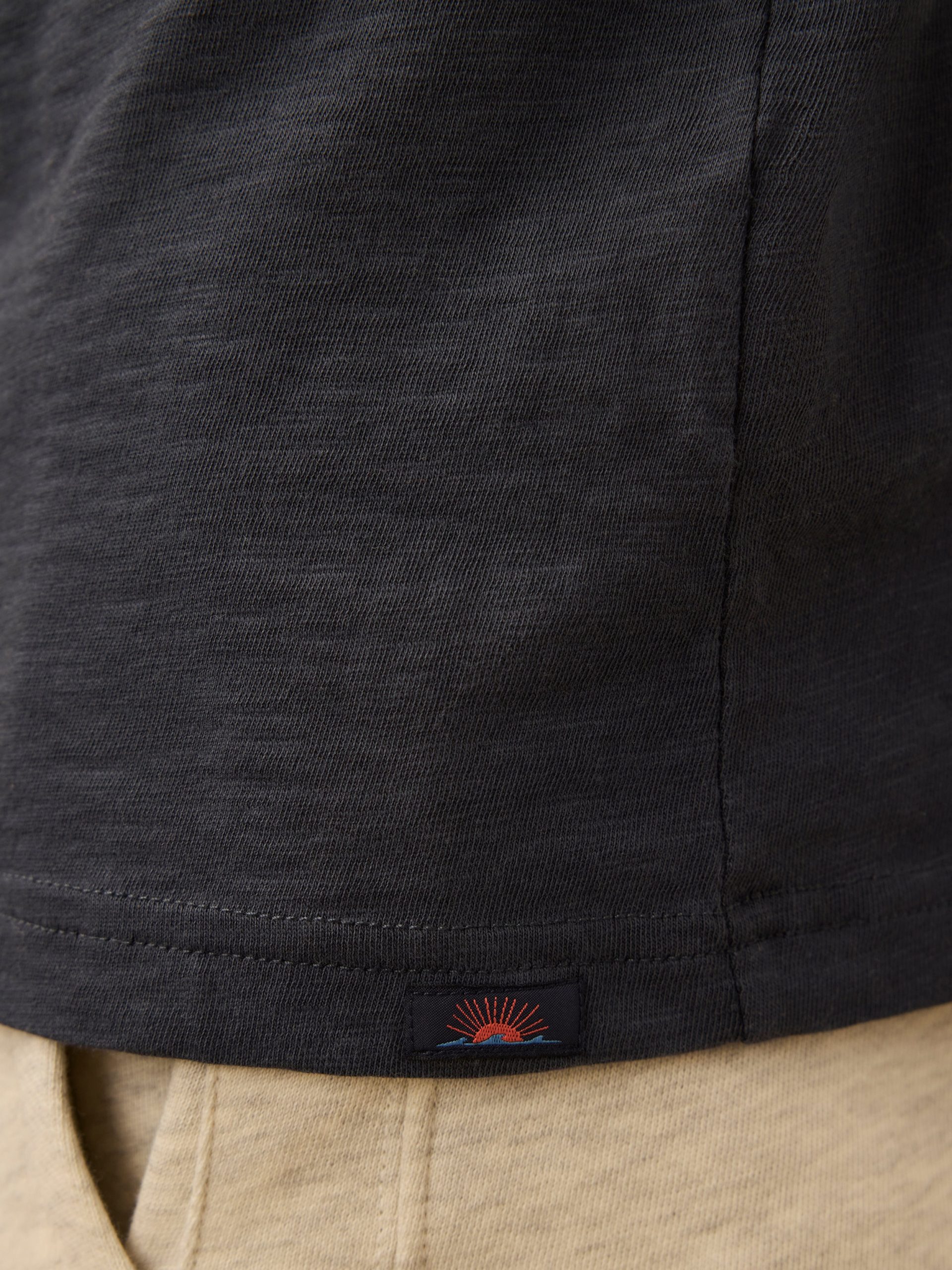 Long-Sleeve Sunwashed Regenerative Cotton Tee - Dune Navy - Image 6