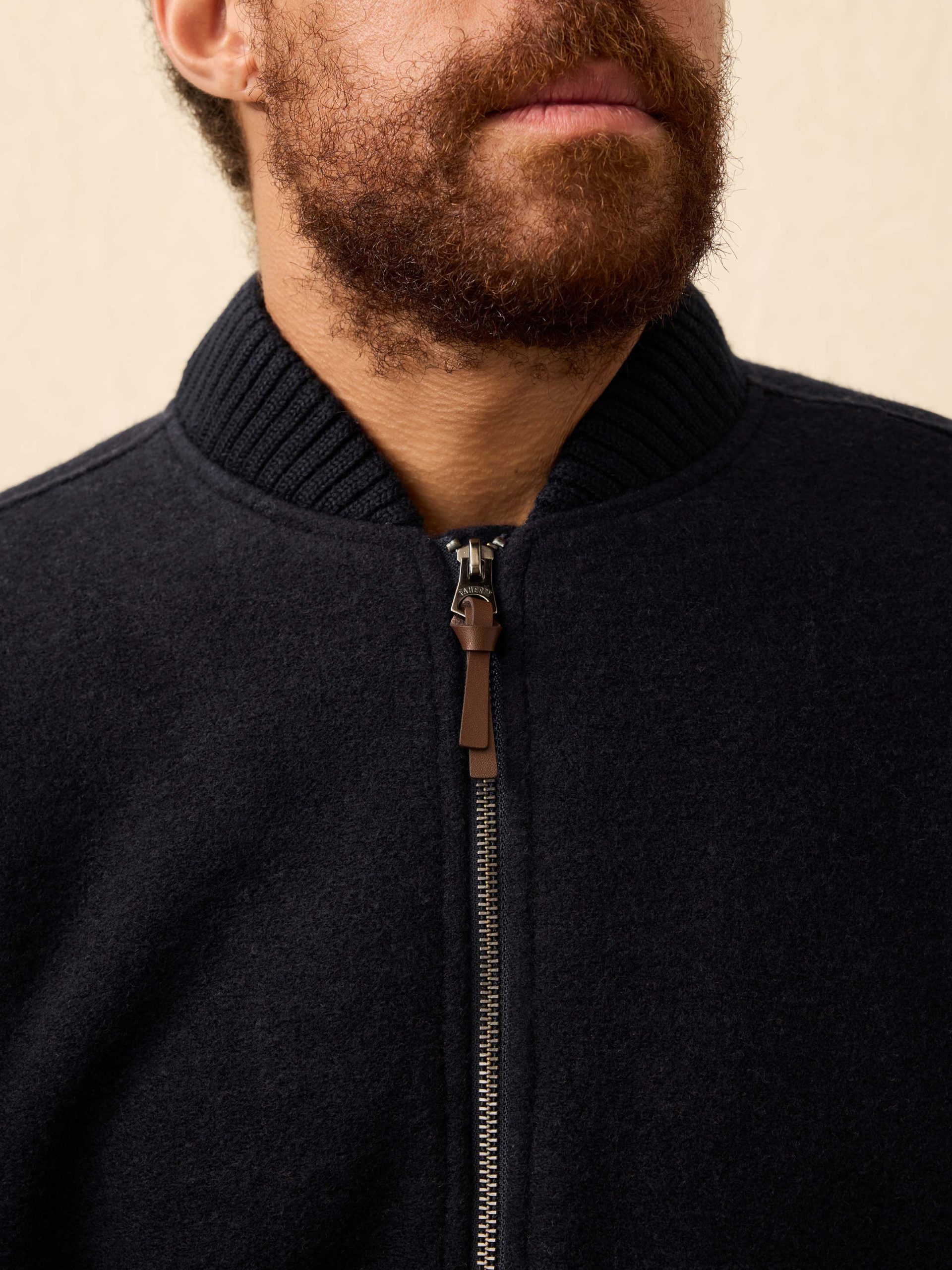 Range Fleece Lined Bomber - Navy Shadow Twill - Image 2