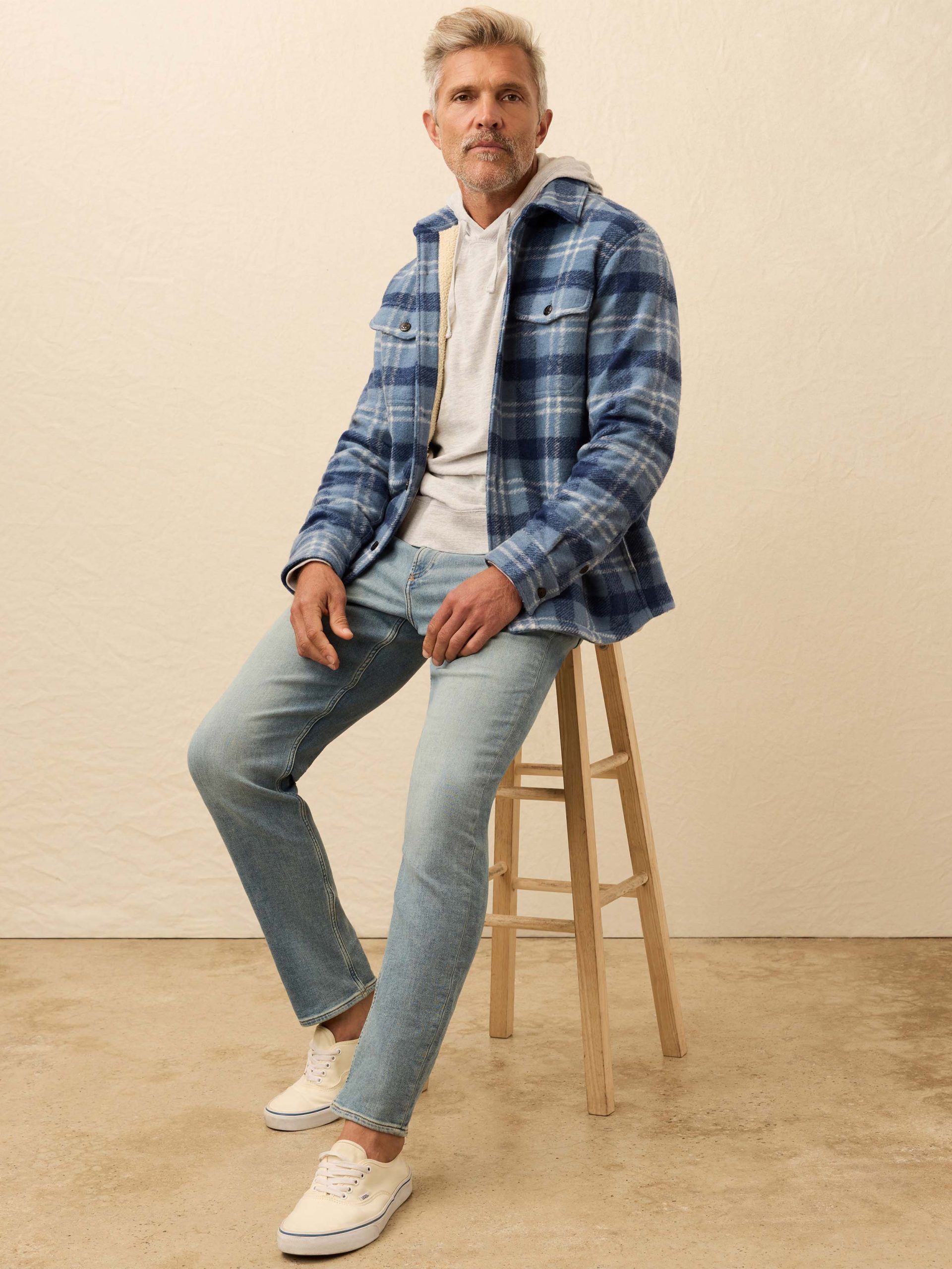 Range Fleece Lined CPO - Vintage Blue Plaid - Image 4