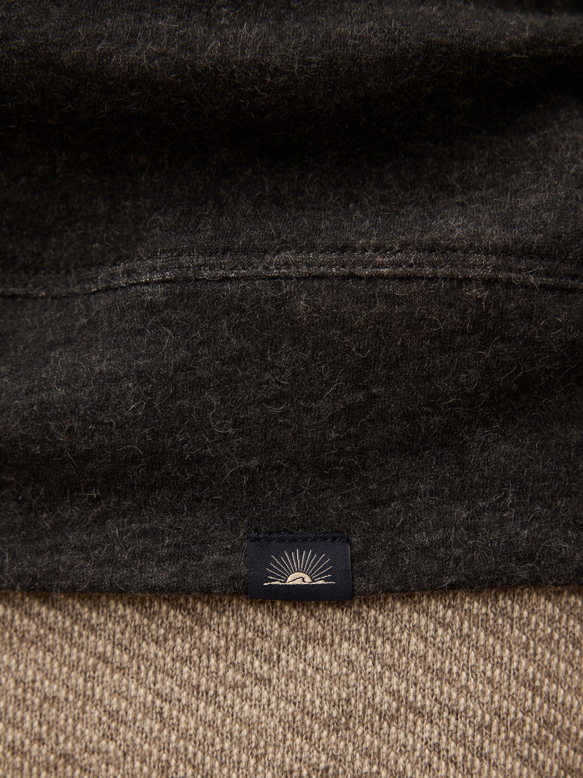 Aspen Lounge Cashmere Hoodie - Coal Smoke Melange - Image 4