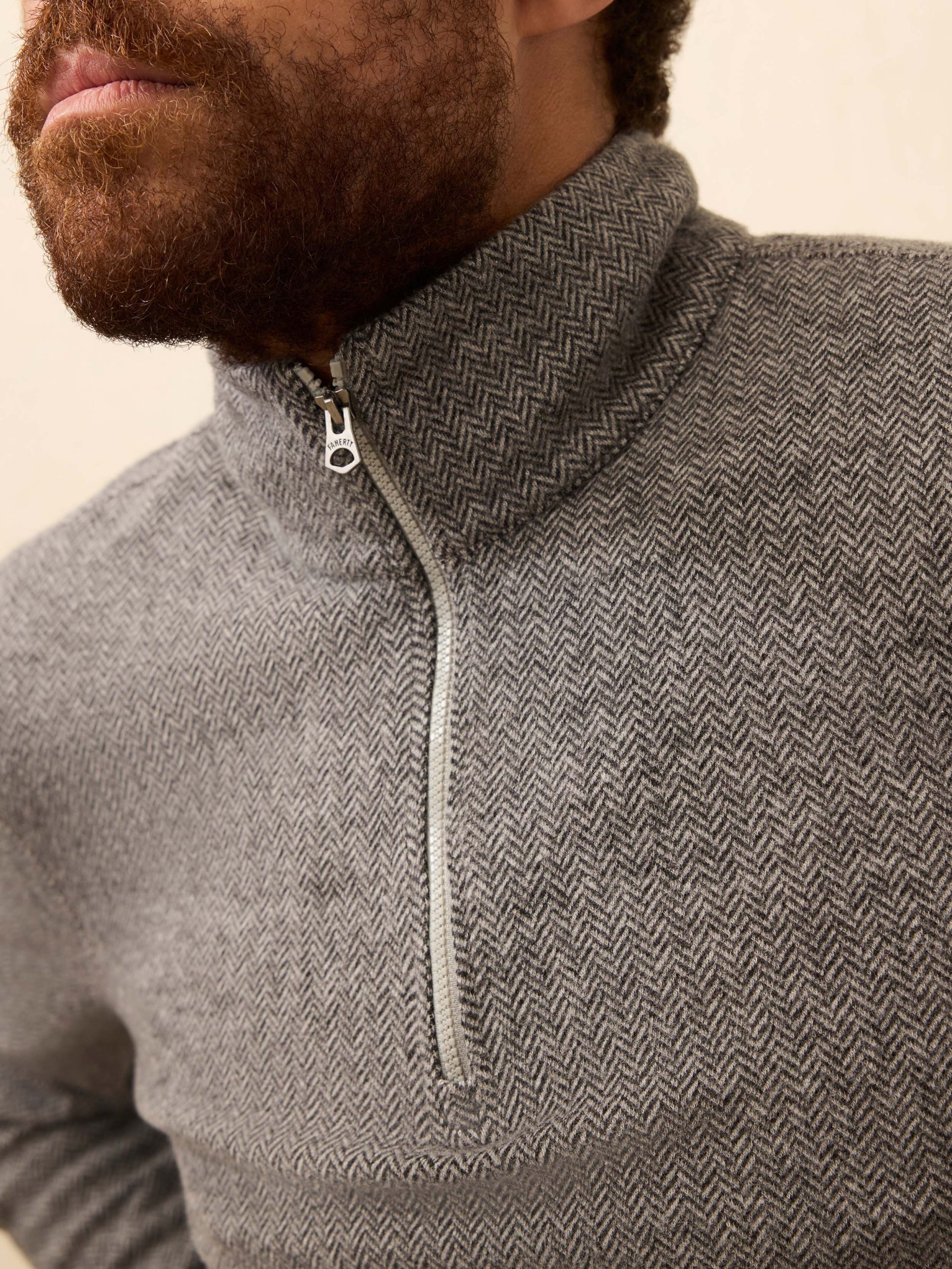Legend? Sweater Quarter Zip - Alpine Grey Herringbone - Image 5