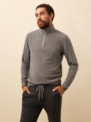Legend? Sweater Quarter Zip - Alpine Grey Herringbone