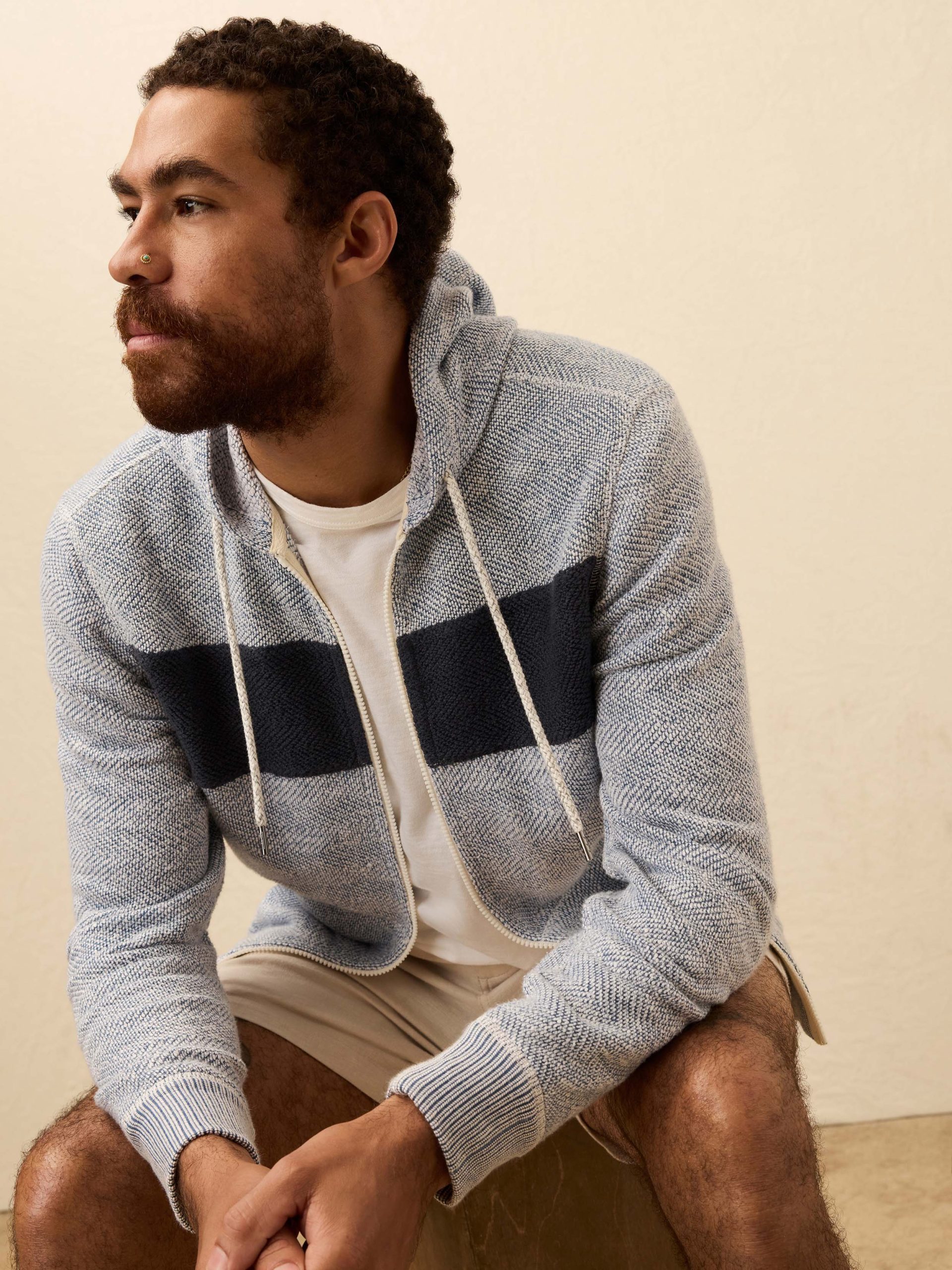 Whitewater Full Zip Hoodie - Whitewater Surf Stripe - Image 3