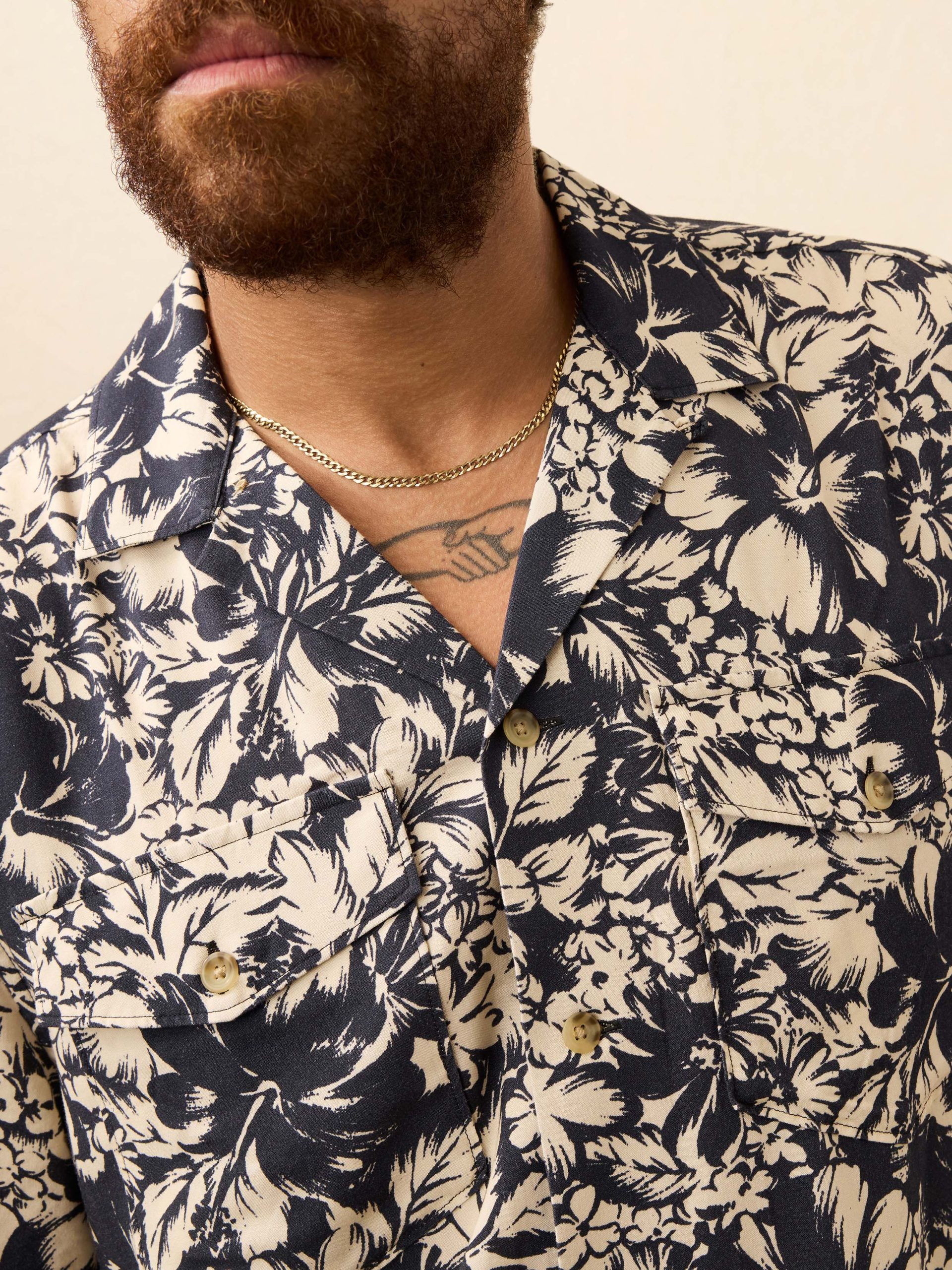 Short-Sleeve Bali Camp Shirt - Fjord Bloom - Image 4