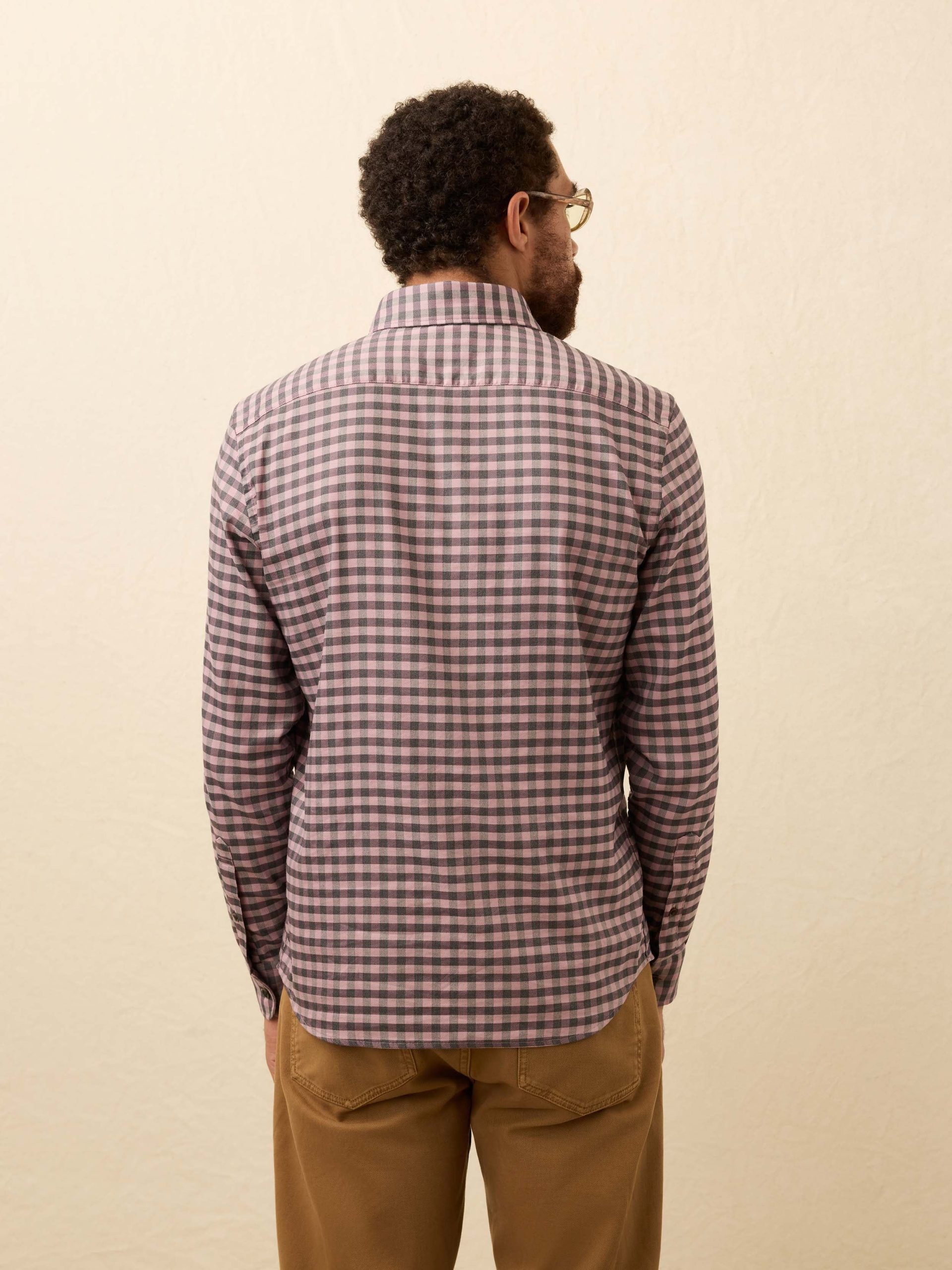 Soft Twill Movement? Shirt - Charcoal Plum Gingham - Image 3