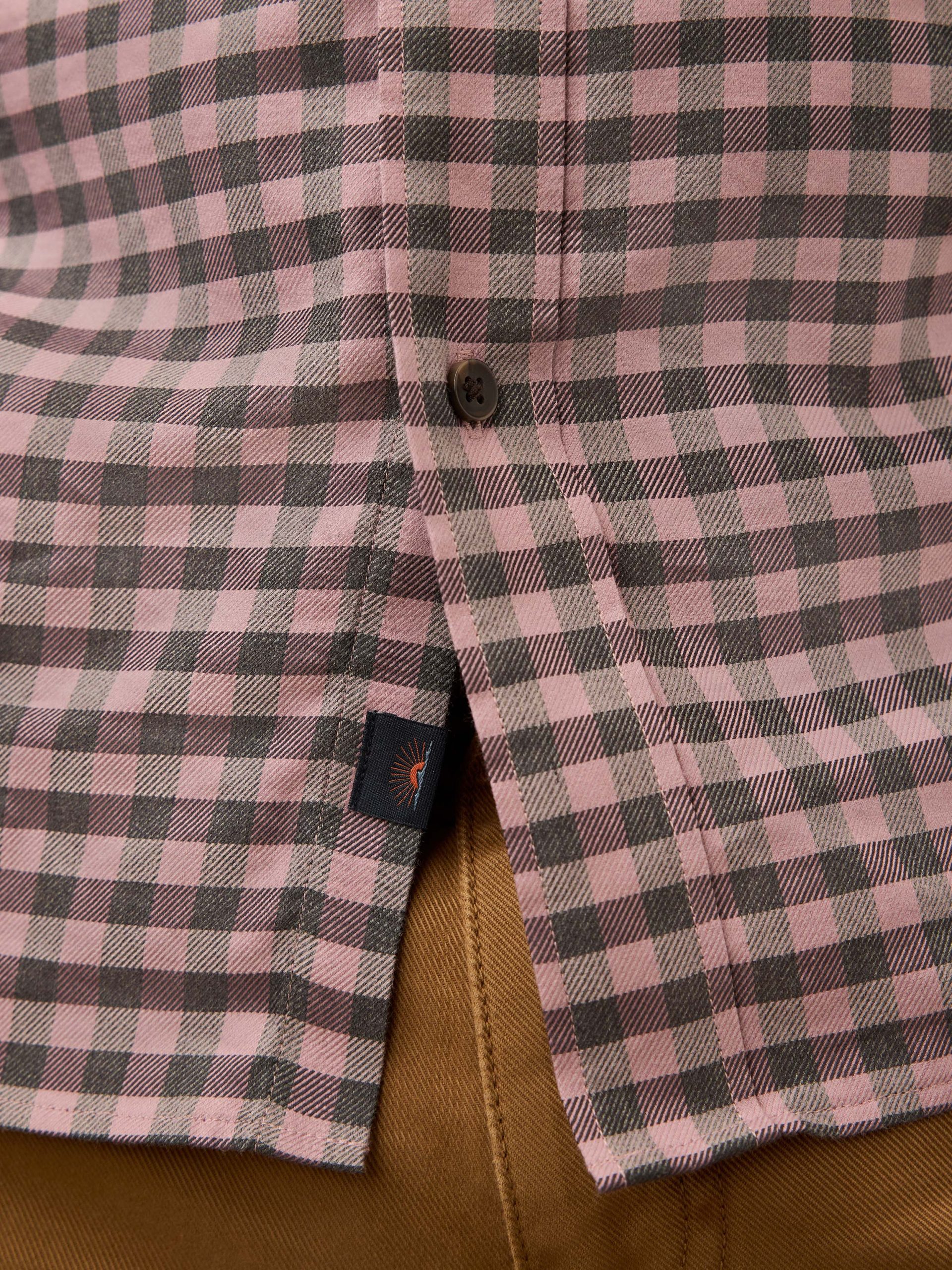 Soft Twill Movement? Shirt - Charcoal Plum Gingham - Image 5