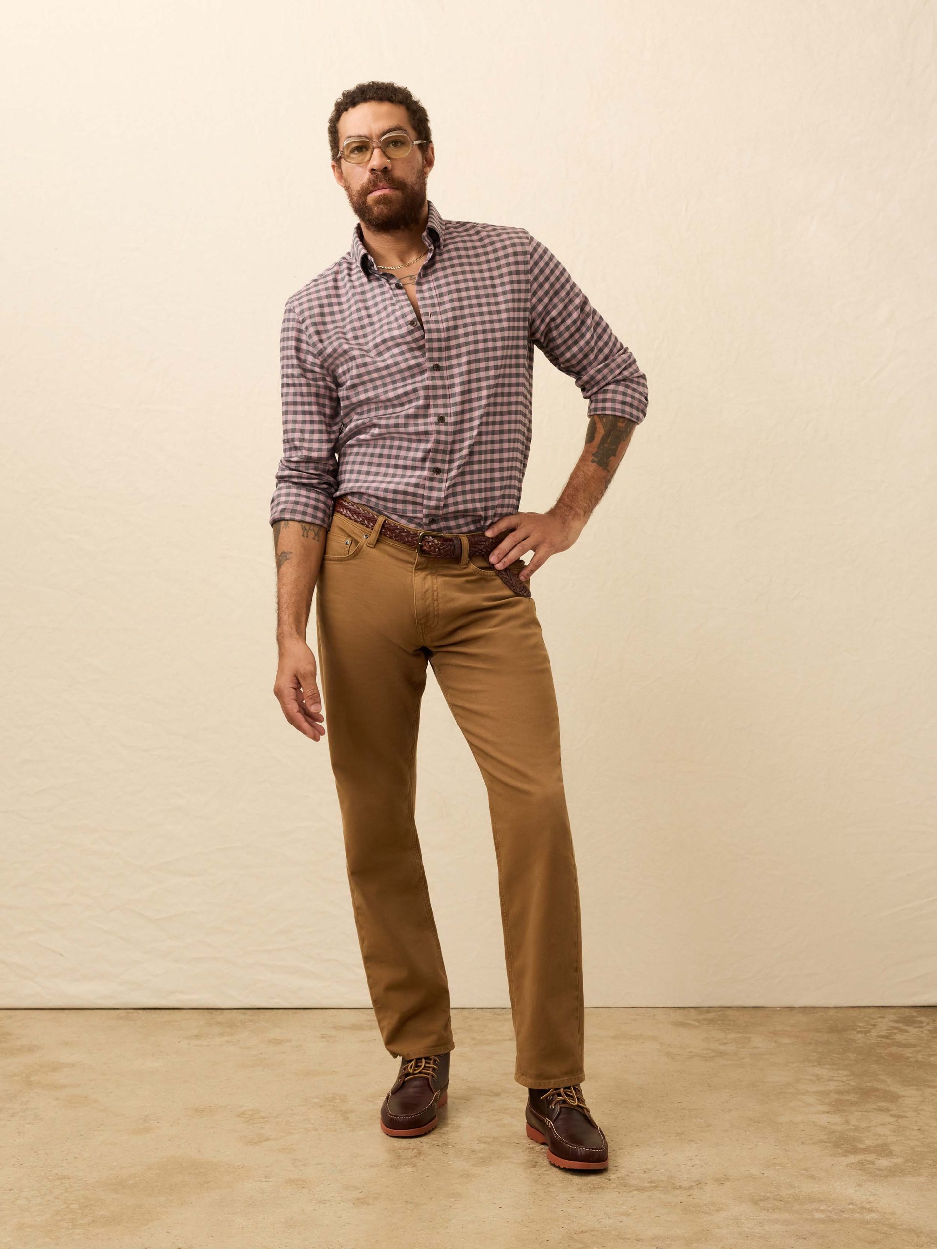 Soft Twill Movement? Shirt - Charcoal Plum Gingham - Image 2
