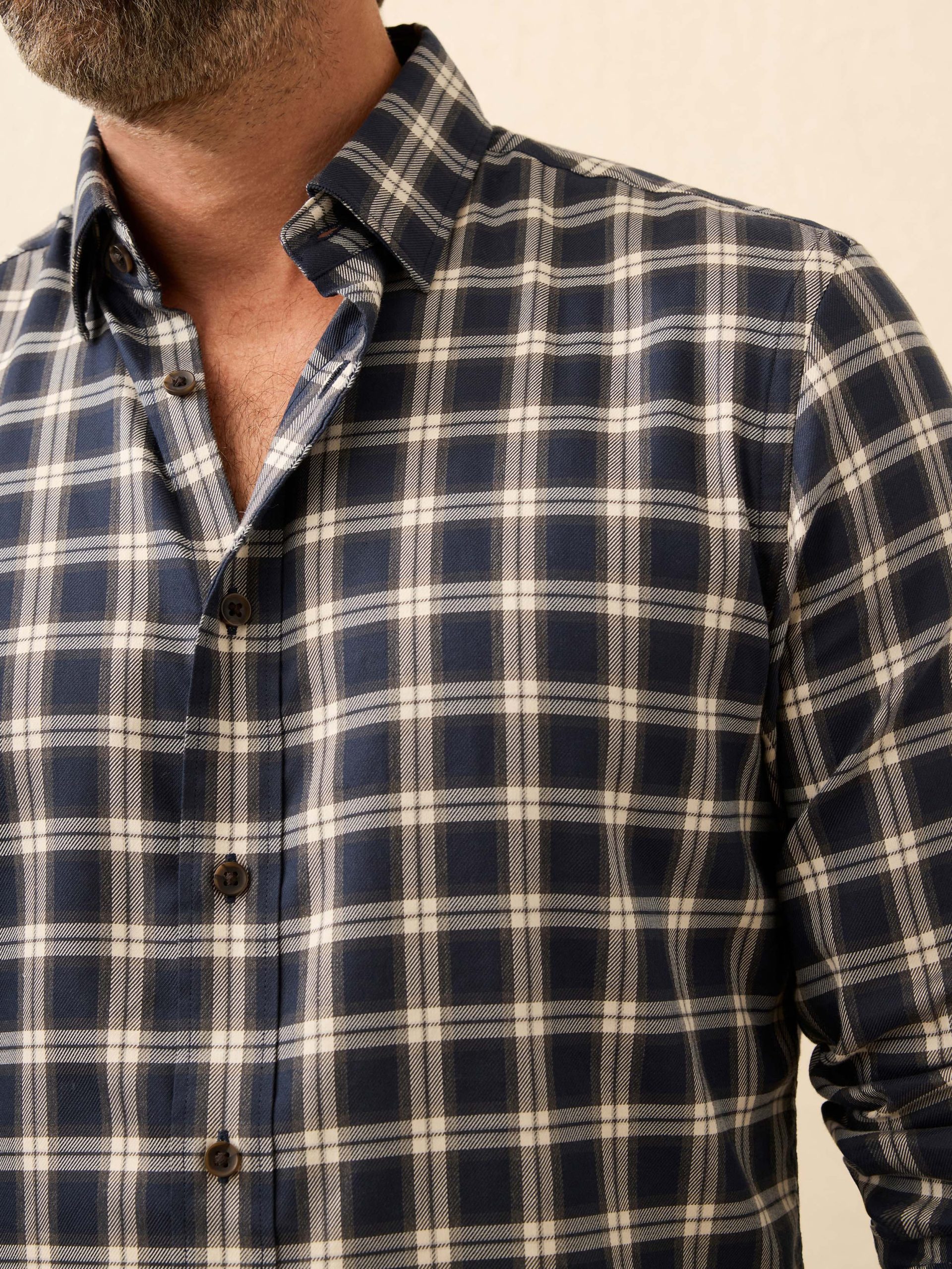 Soft Twill Movement? Shirt - Navy Smoke Plaid - Image 3