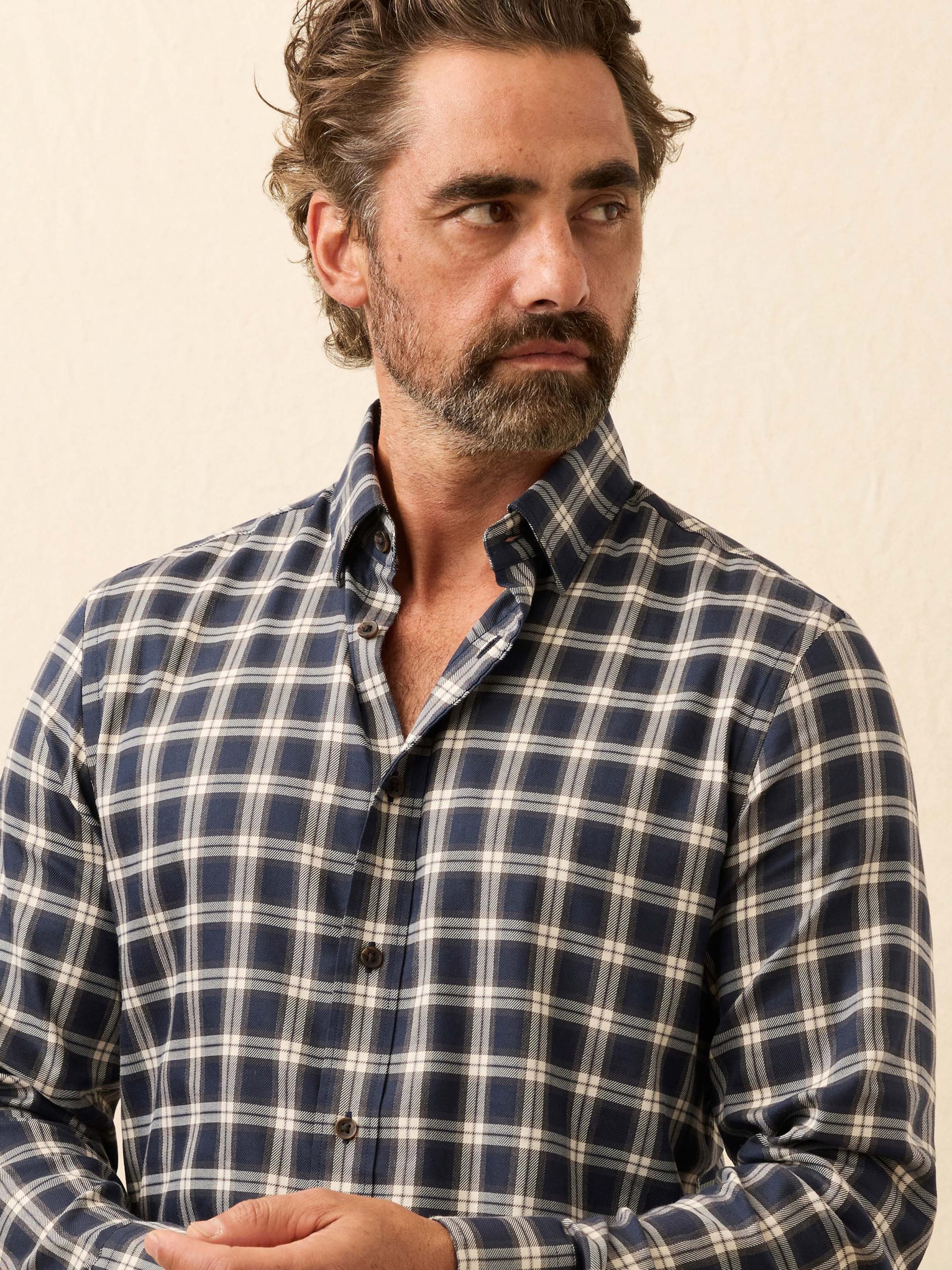 Soft Twill Movement? Shirt - Navy Smoke Plaid - Image 2