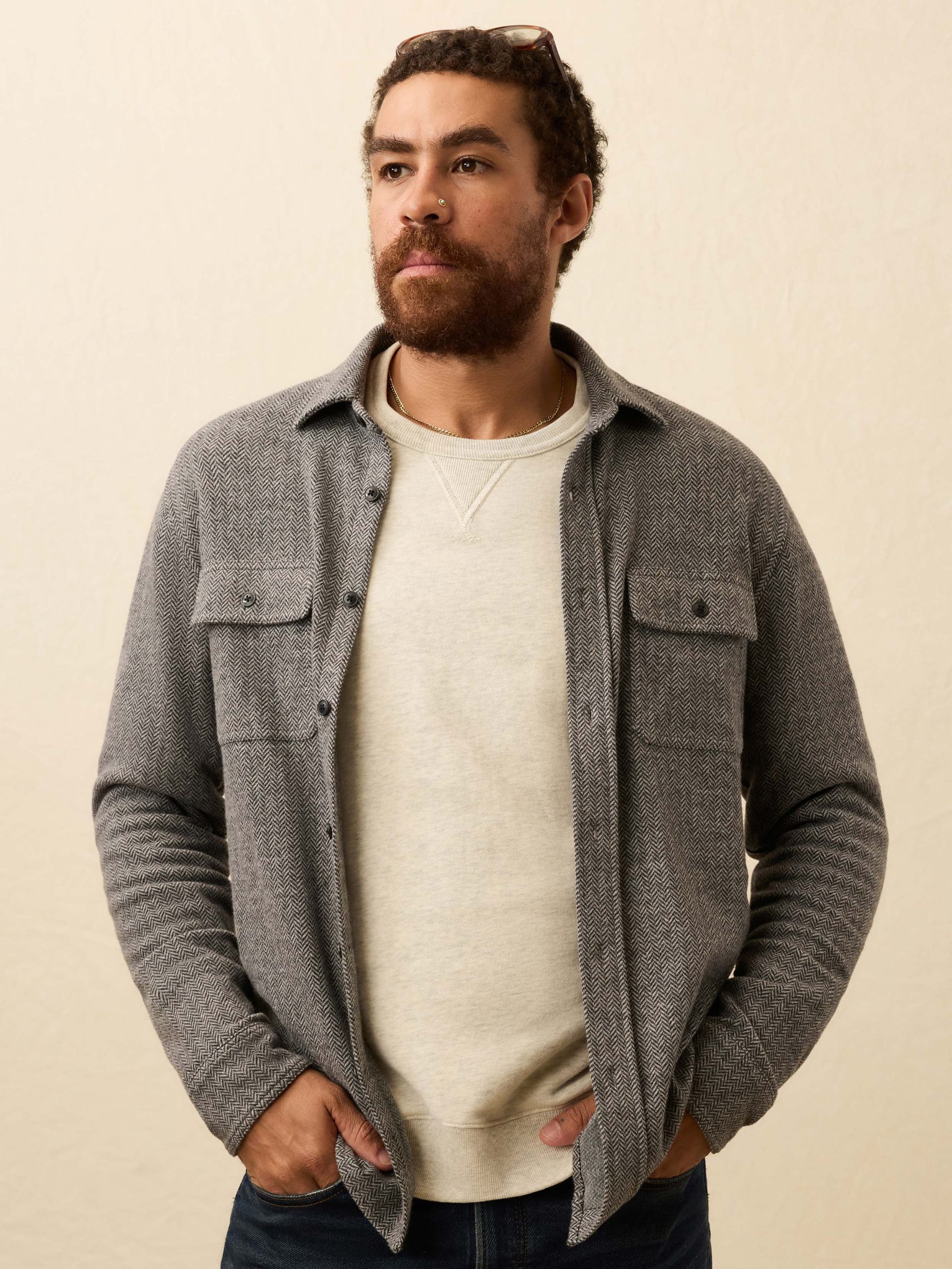 Legend? Sweater Shirt - Alpine Grey Herringbone