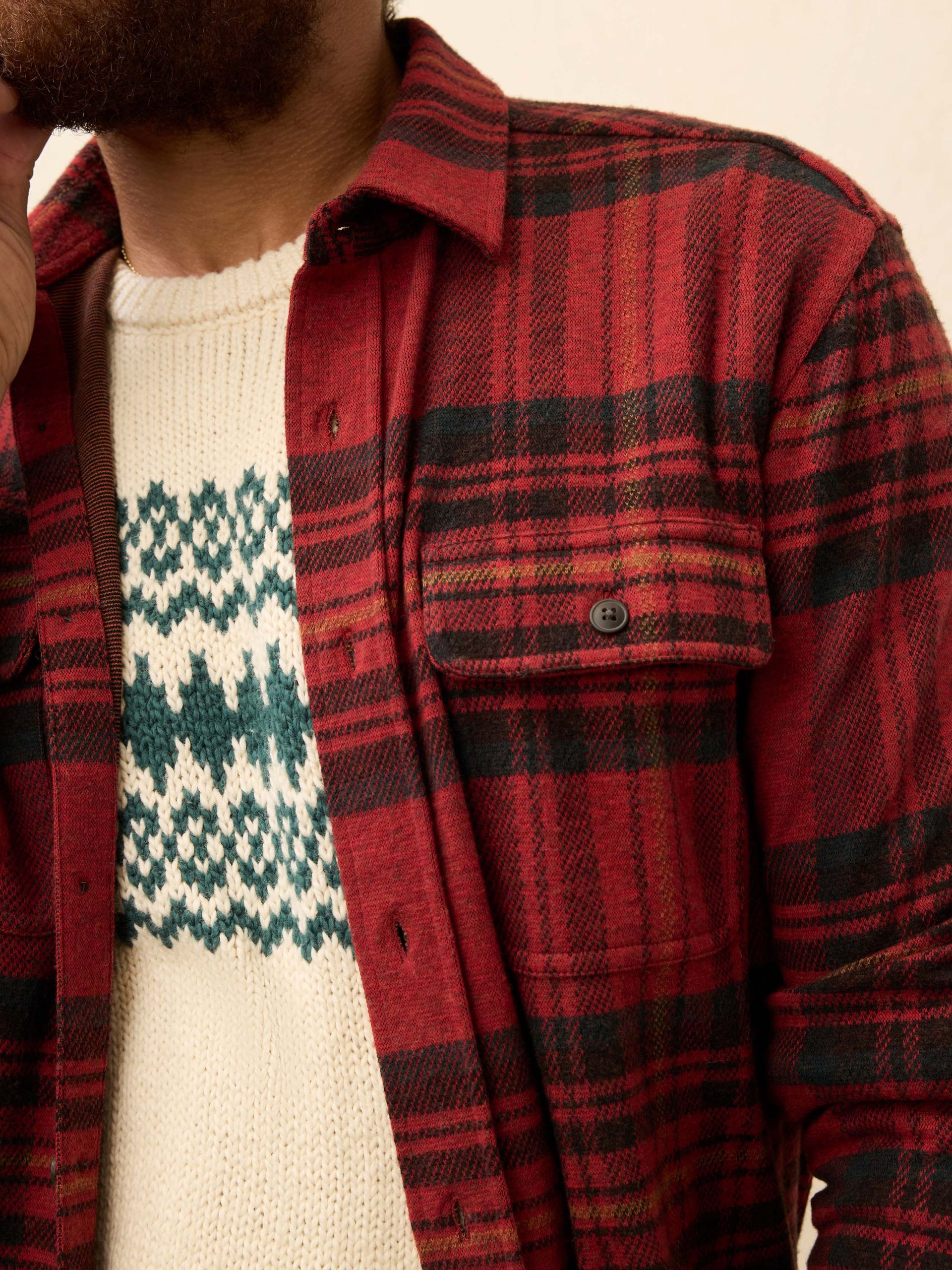 Legend? Sweater Shirt - Red Cedar Plaid - Image 3