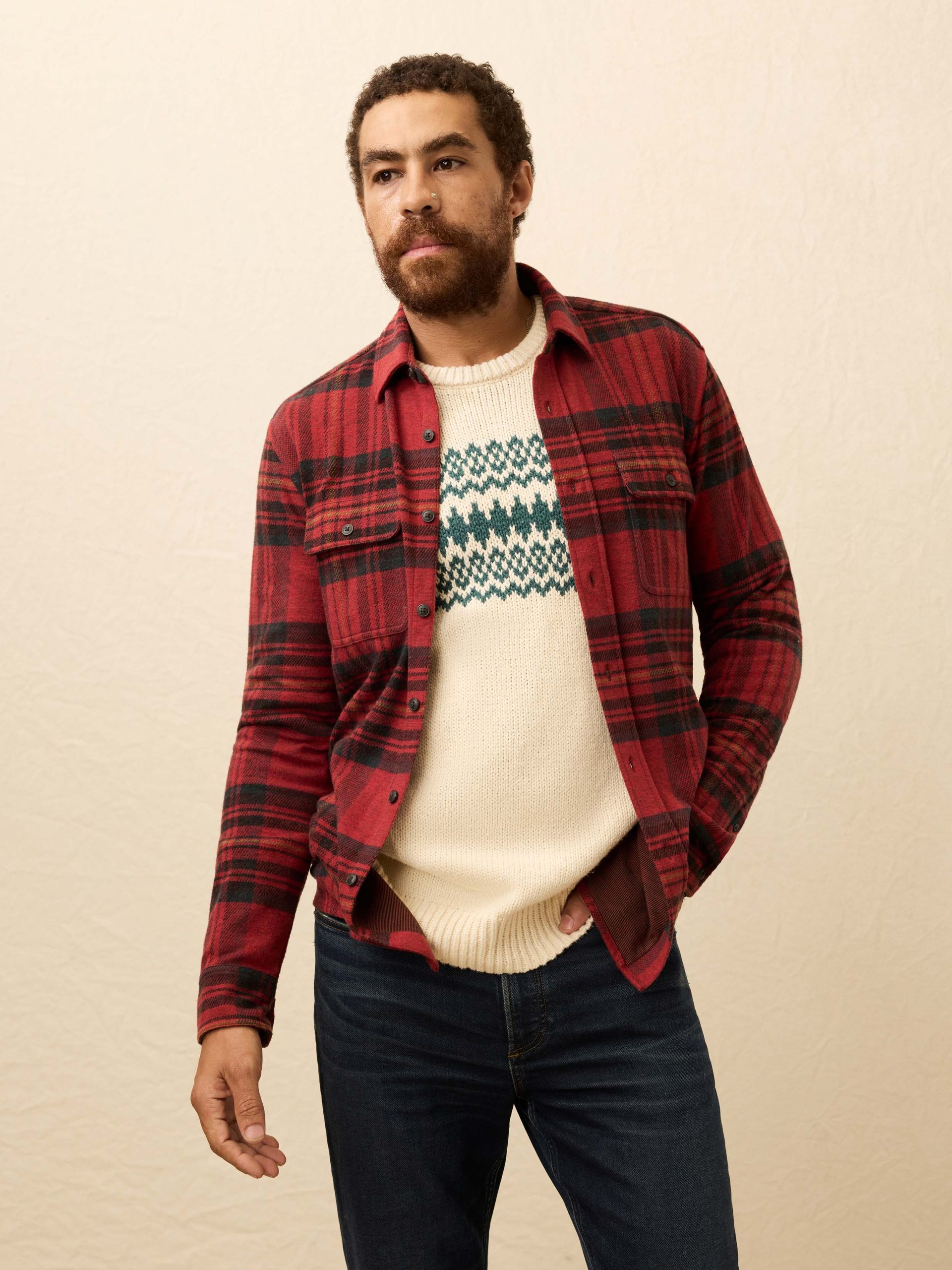 Legend? Sweater Shirt - Red Cedar Plaid