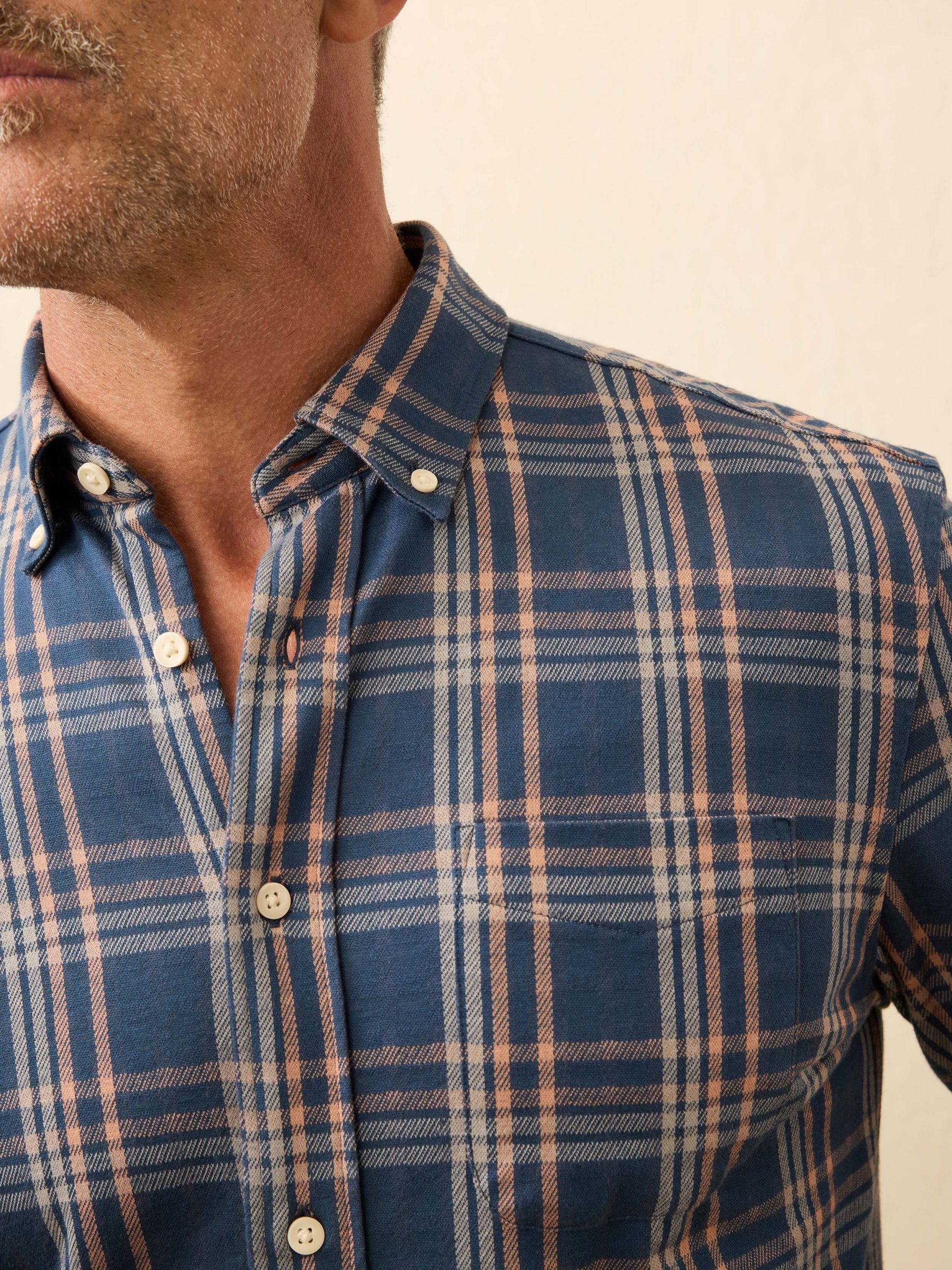 Coastline Knit Shirt - Clay Twilight Plaid - Image 5