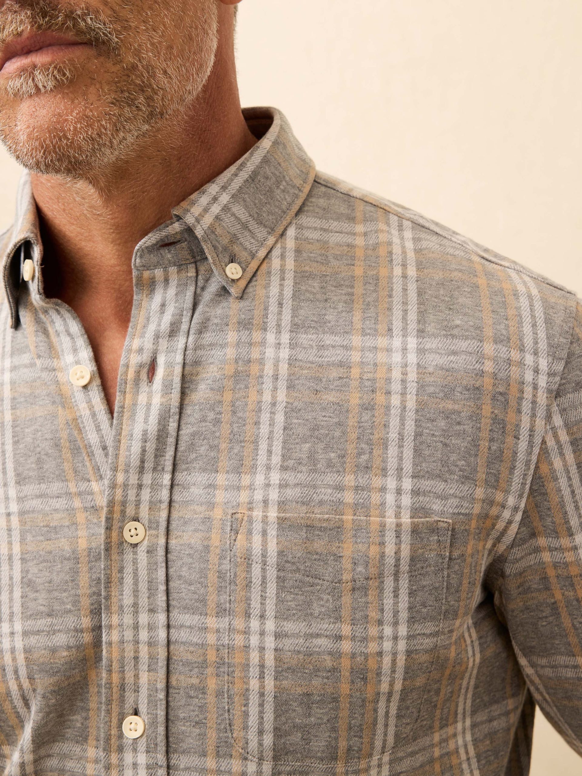 Coastline Knit Shirt - Dune Ash Plaid - Image 3