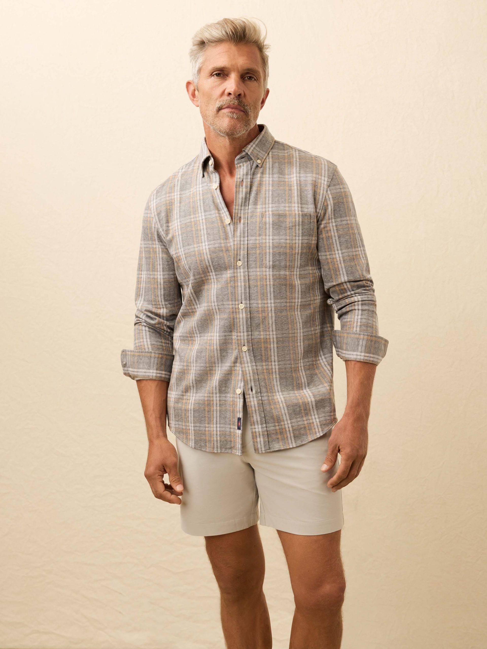 Coastline Knit Shirt - Dune Ash Plaid - Image 2