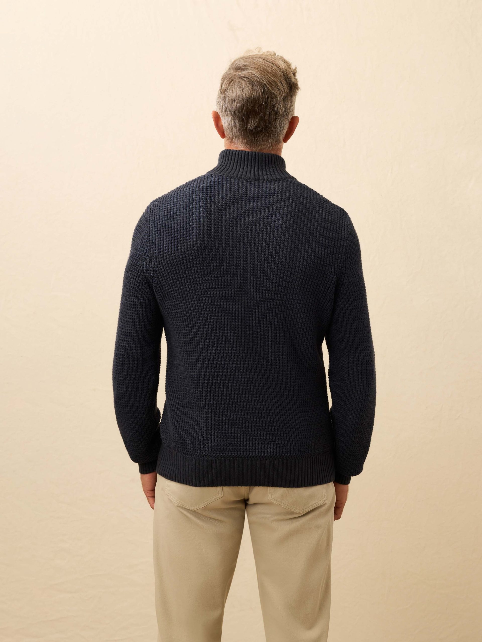 Quarter Button Sweater - Winter Navy - Image 5