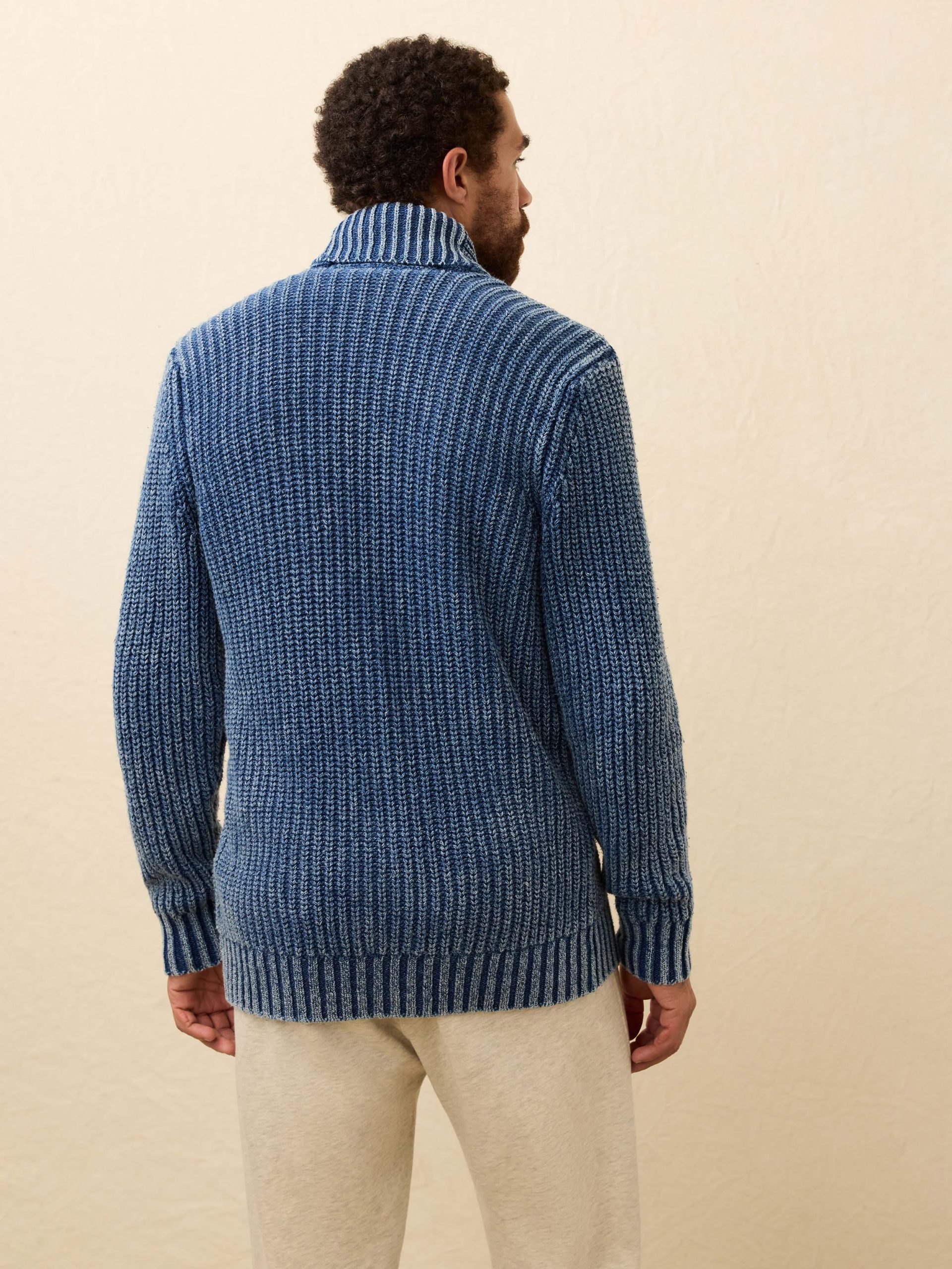 Chunky Indigo Cardigan - Windcliff Indigo Wash - Image 6