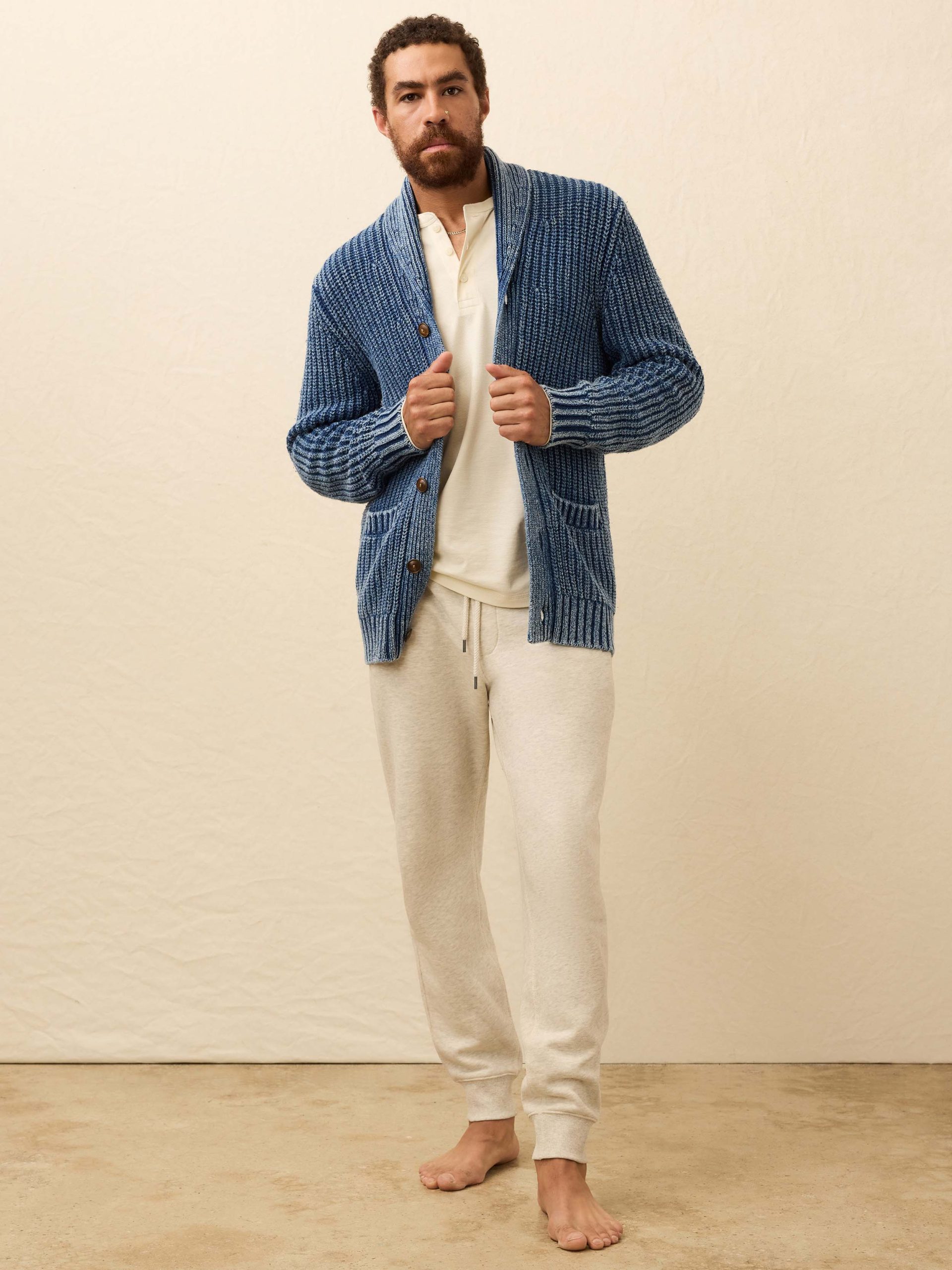 Chunky Indigo Cardigan - Windcliff Indigo Wash - Image 3