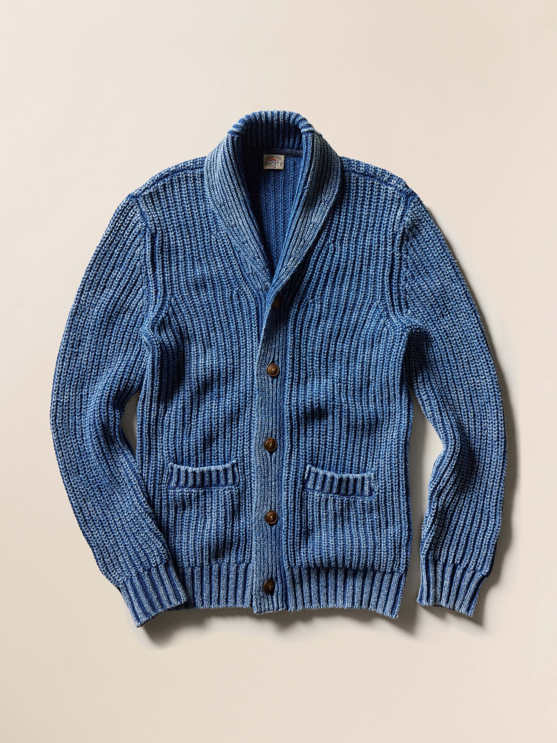 Chunky Indigo Cardigan - Windcliff Indigo Wash - Image 4