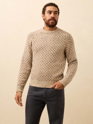 Donegal Crewneck Sweater - Oat Birdseye Marl