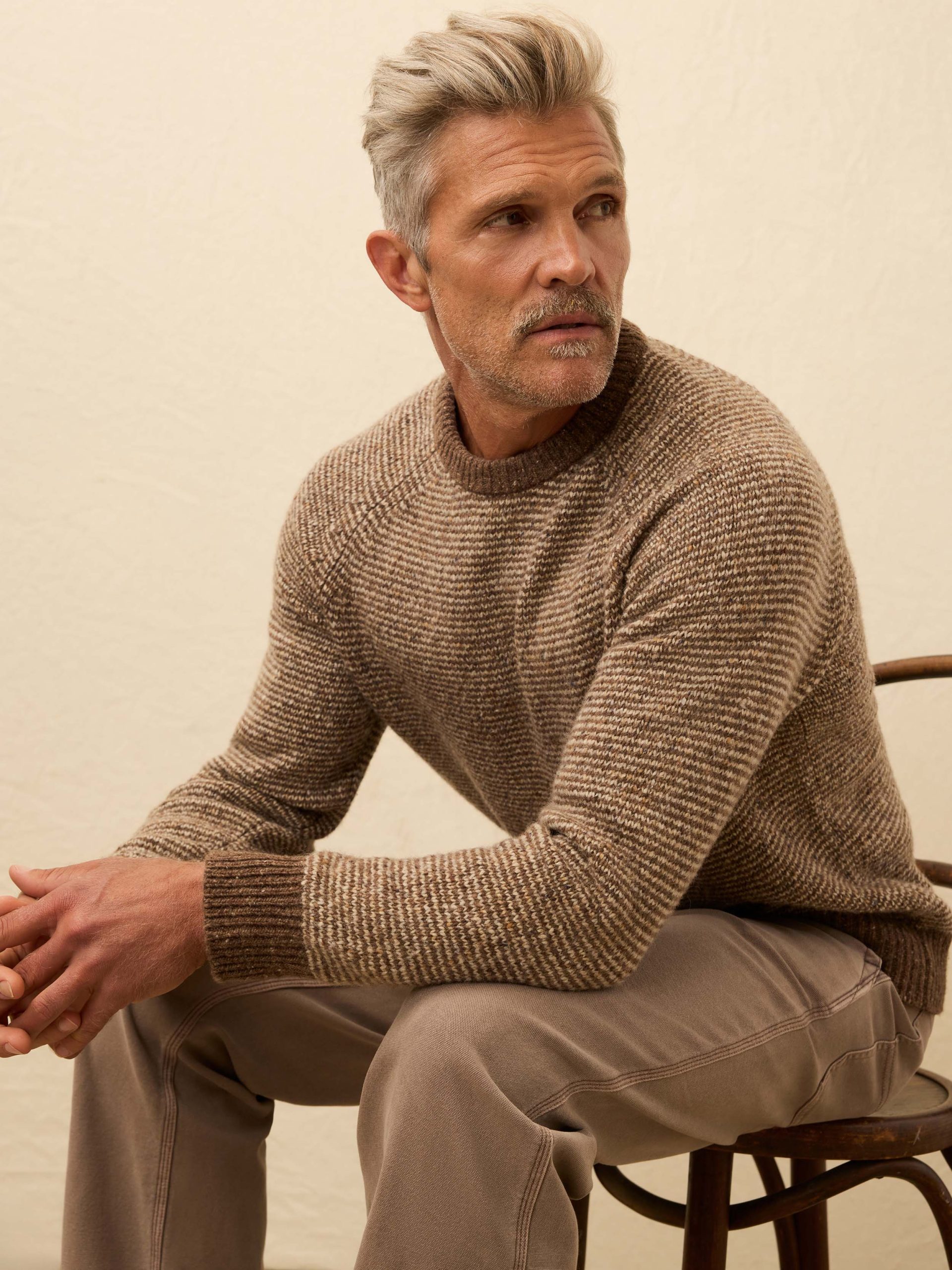 Donegal Crewneck Sweater - Walnut Feeder Marl - Image 3