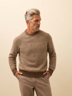 Donegal Crewneck Sweater - Walnut Feeder Marl