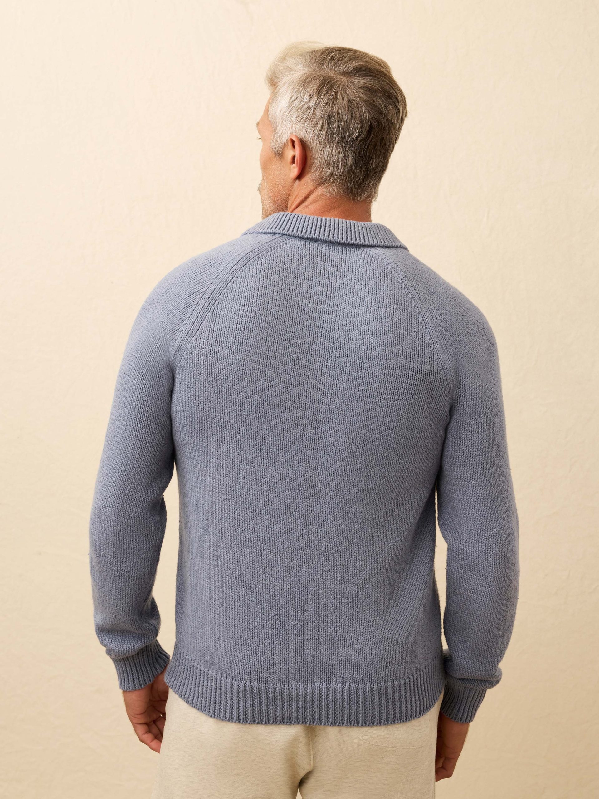 Heirloom Long-Sleeve Sweater Polo - Flint Sky - Image 4