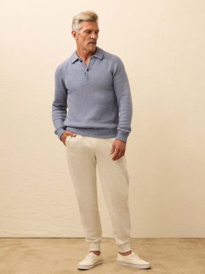 Heirloom Long-Sleeve Sweater Polo - Flint Sky