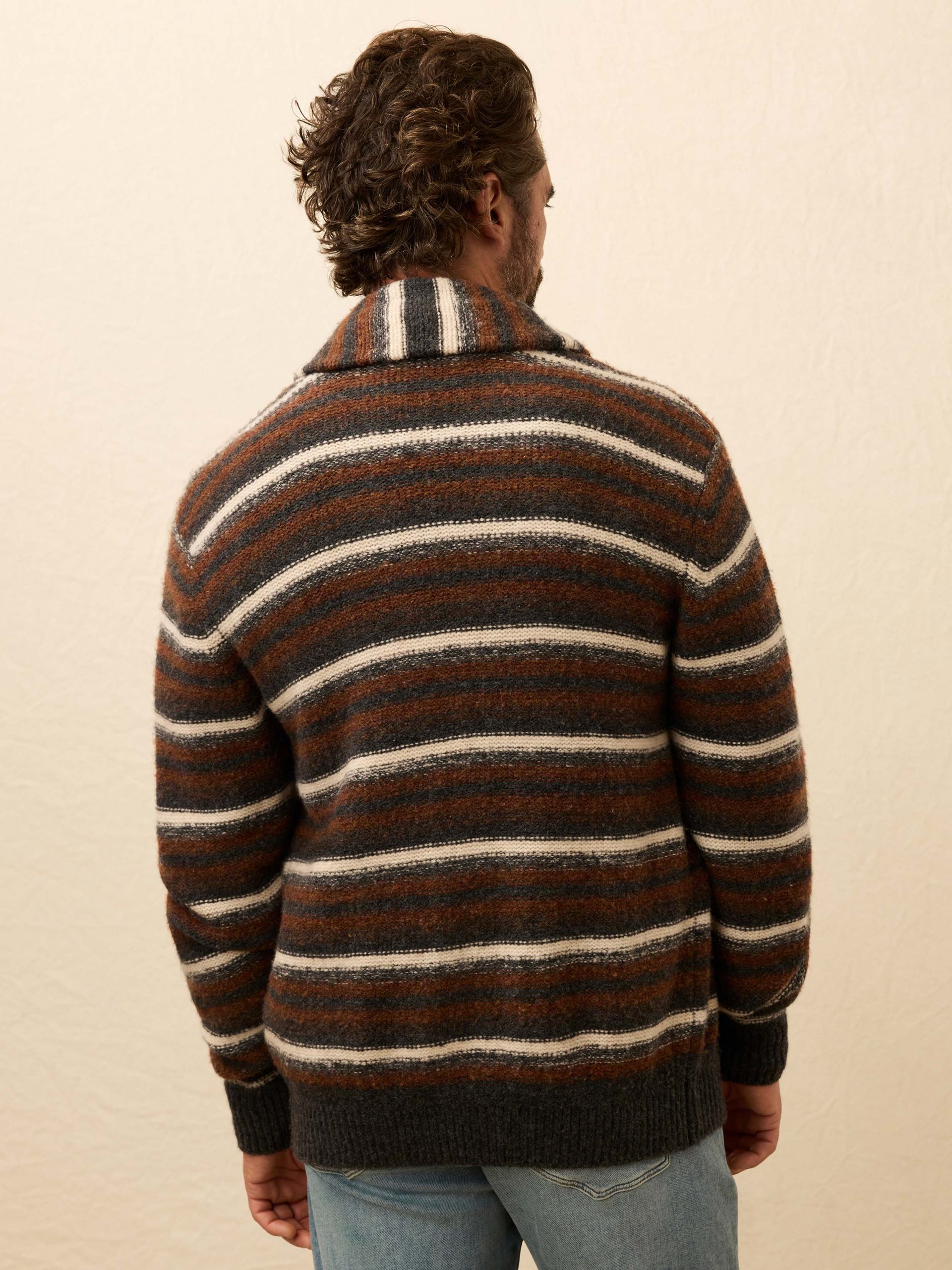 Striped Cardigan Sweater - Rocky Peak Stripe - Image 4