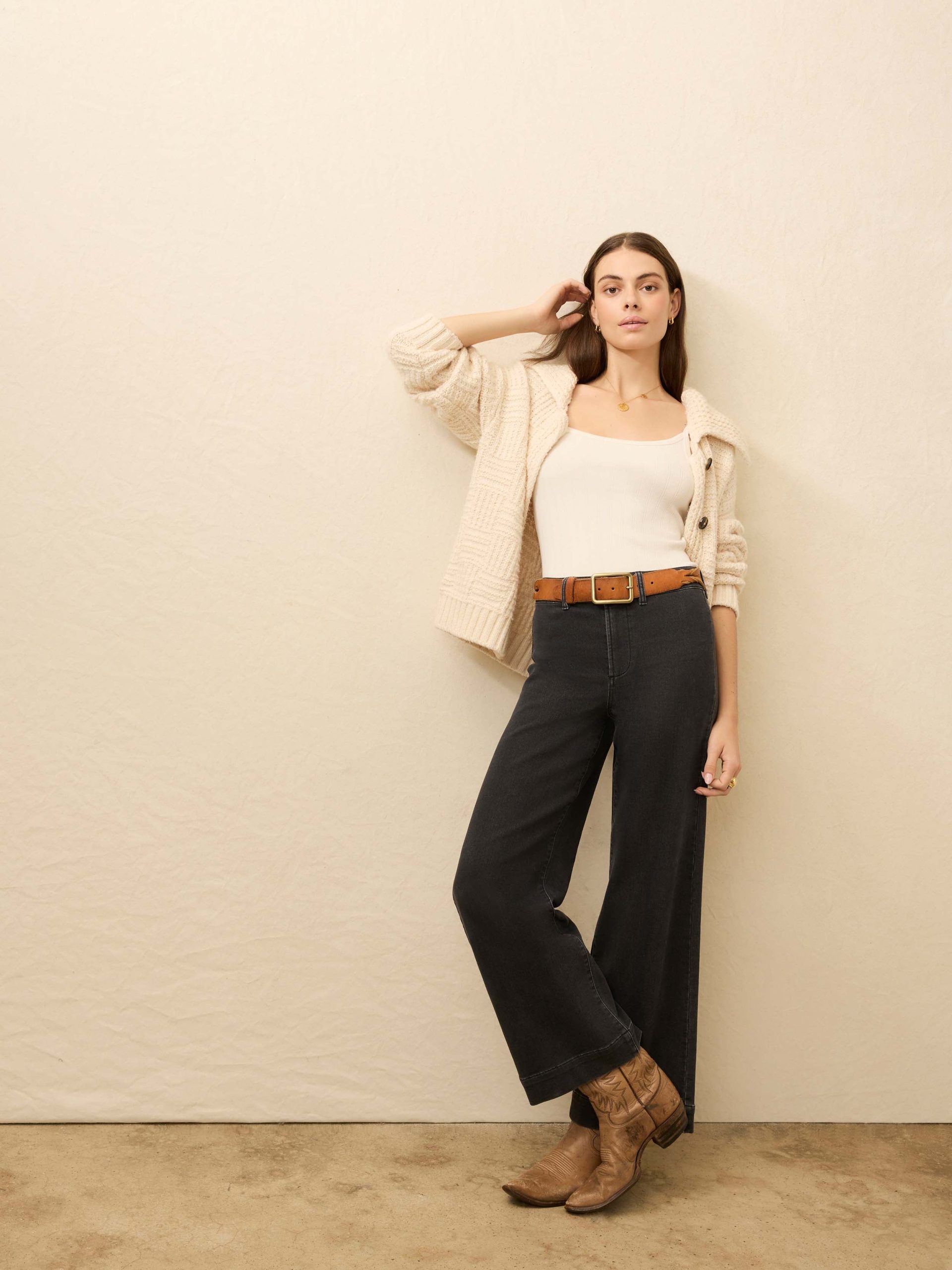 Stretch Terry Sailor Trouser - Onyx Black - Image 3