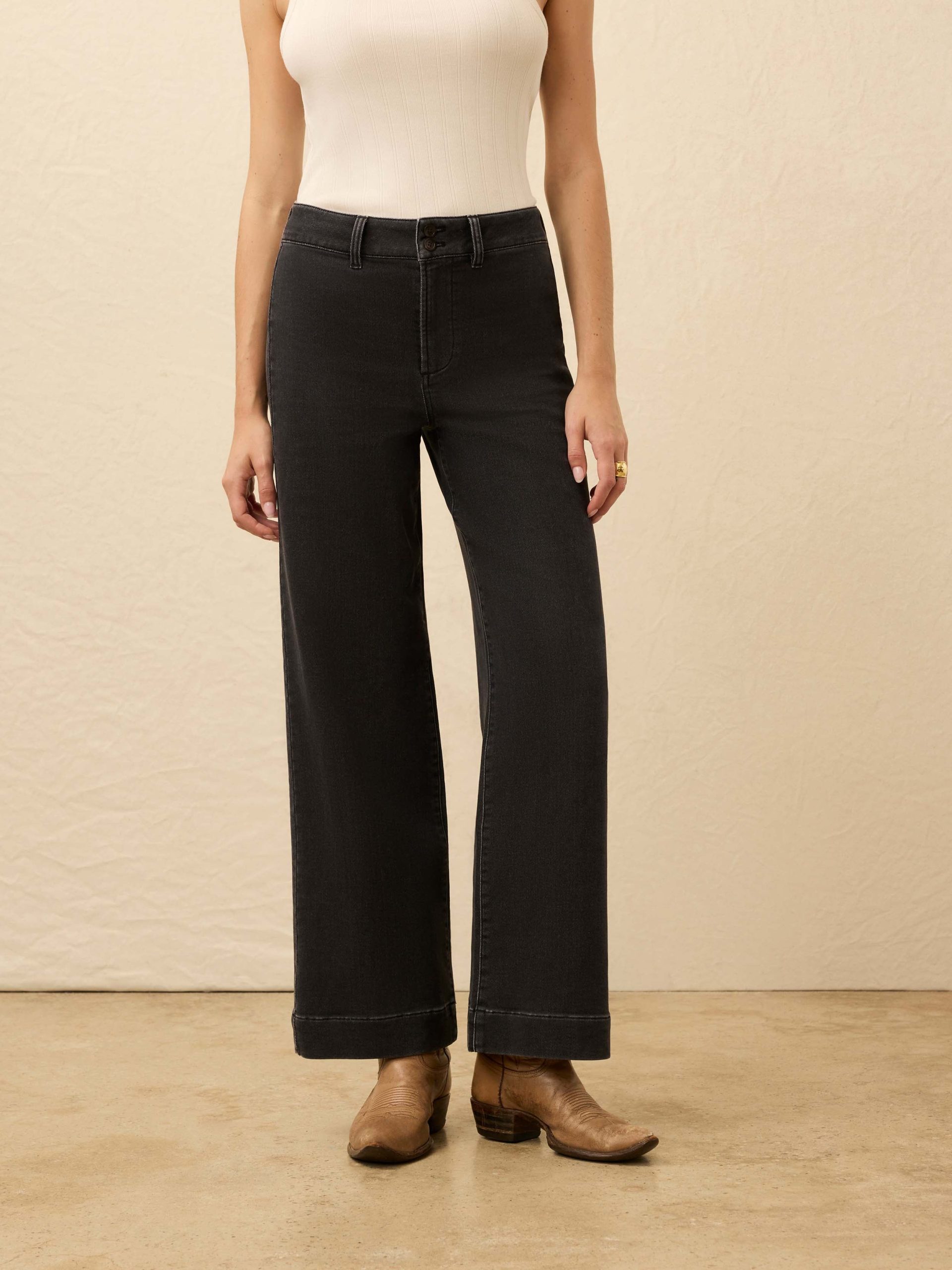 Stretch Terry Sailor Trouser - Onyx Black - Image 2